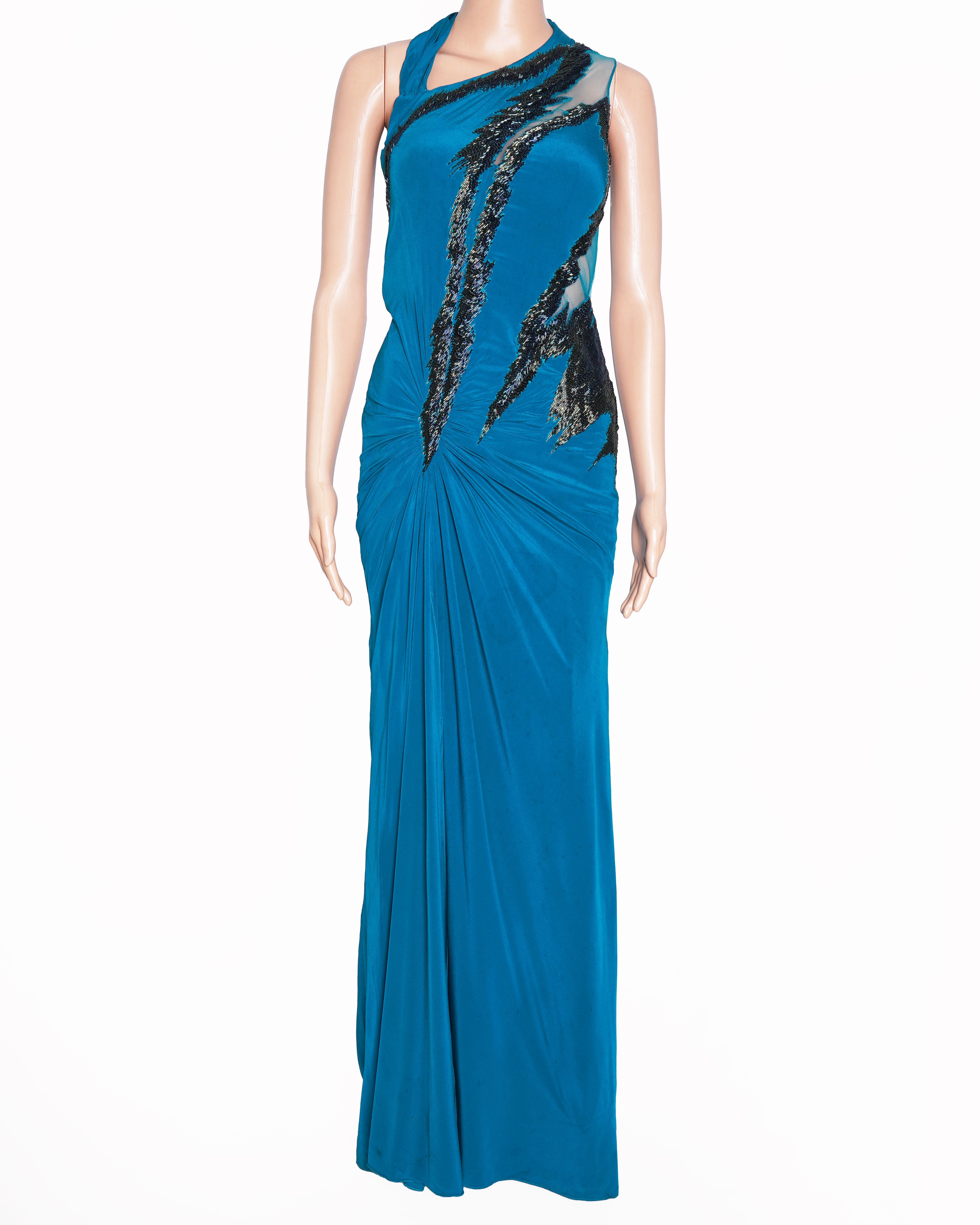 Gaurav Gupta Sleeveless Gown In teal