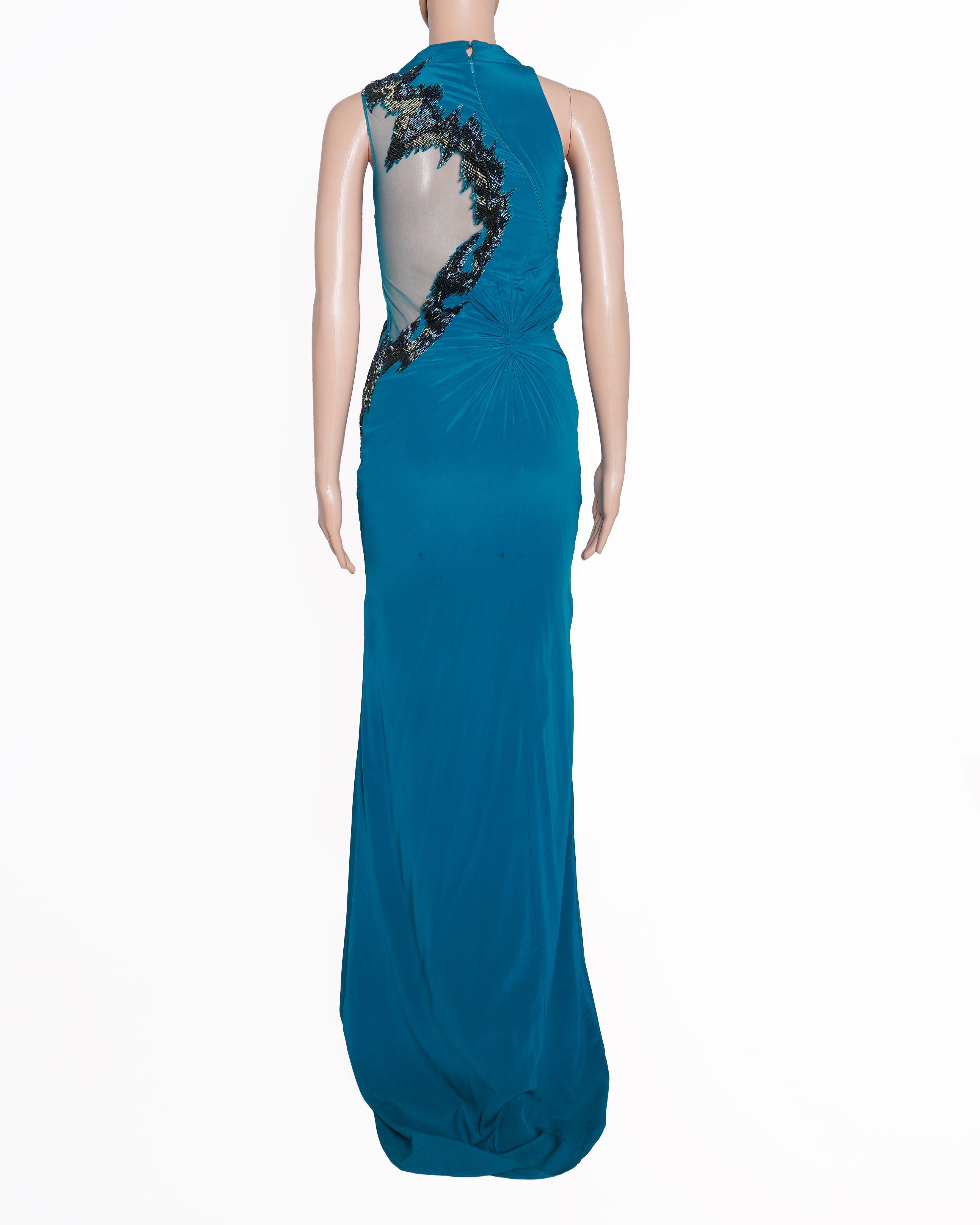 Gaurav Gupta Sleeveless Gown In teal