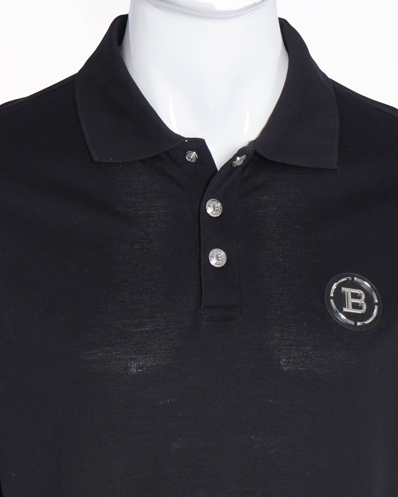New Balmain Black Polo Tshirt