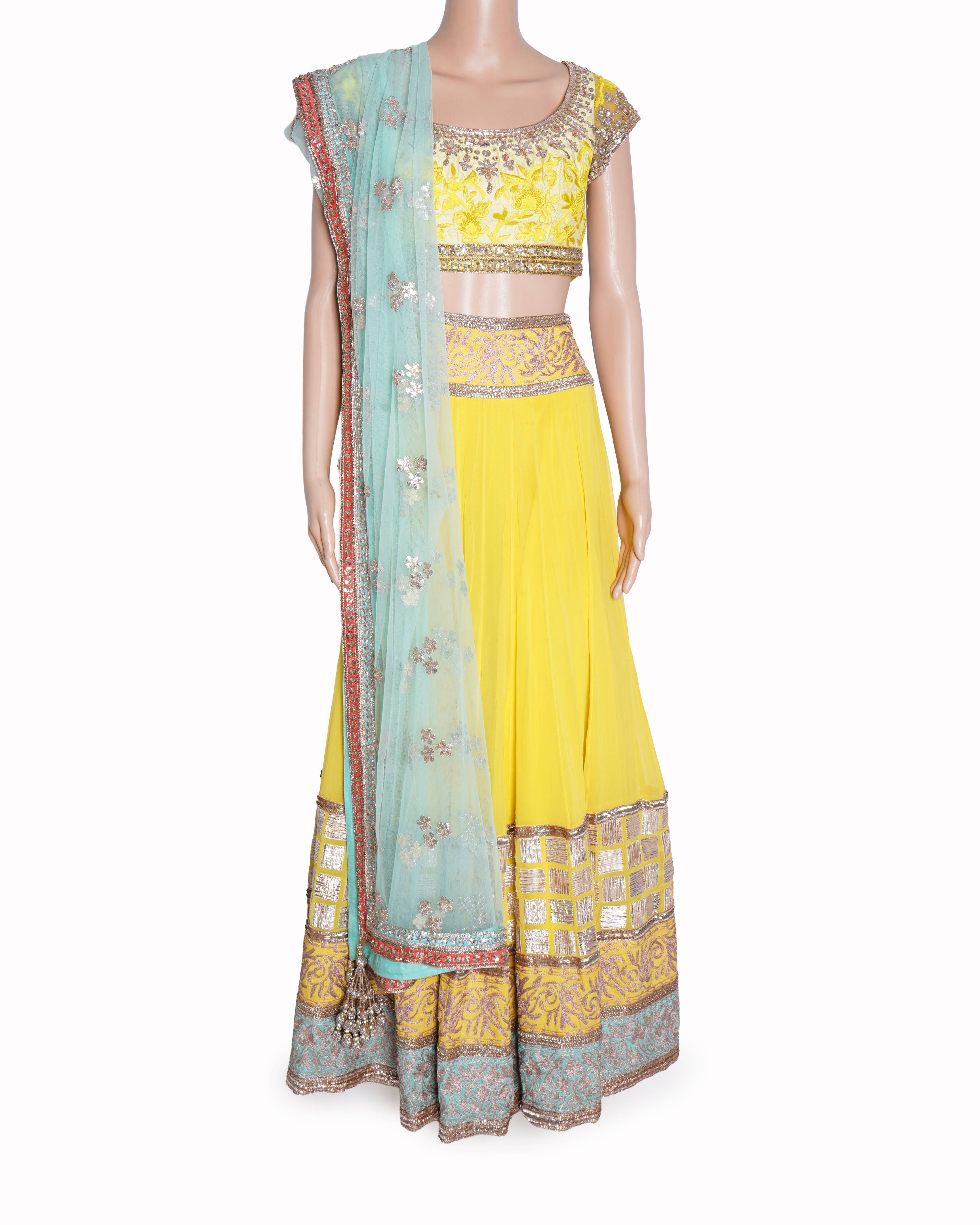 Manish Malhotra Embroidered Lehenga Set of 4