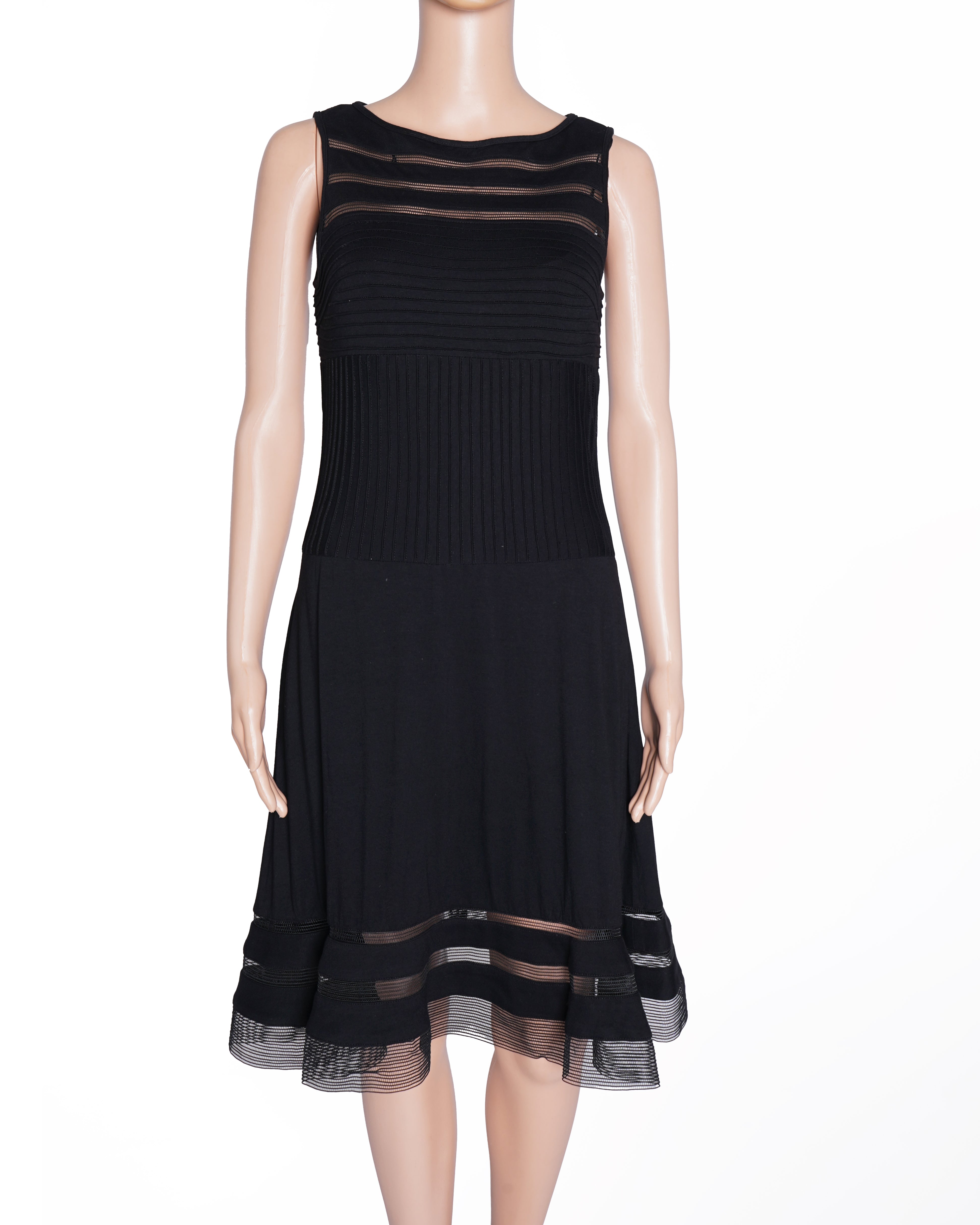 Adrianna Papell Midi Sleeveless Dress In Black