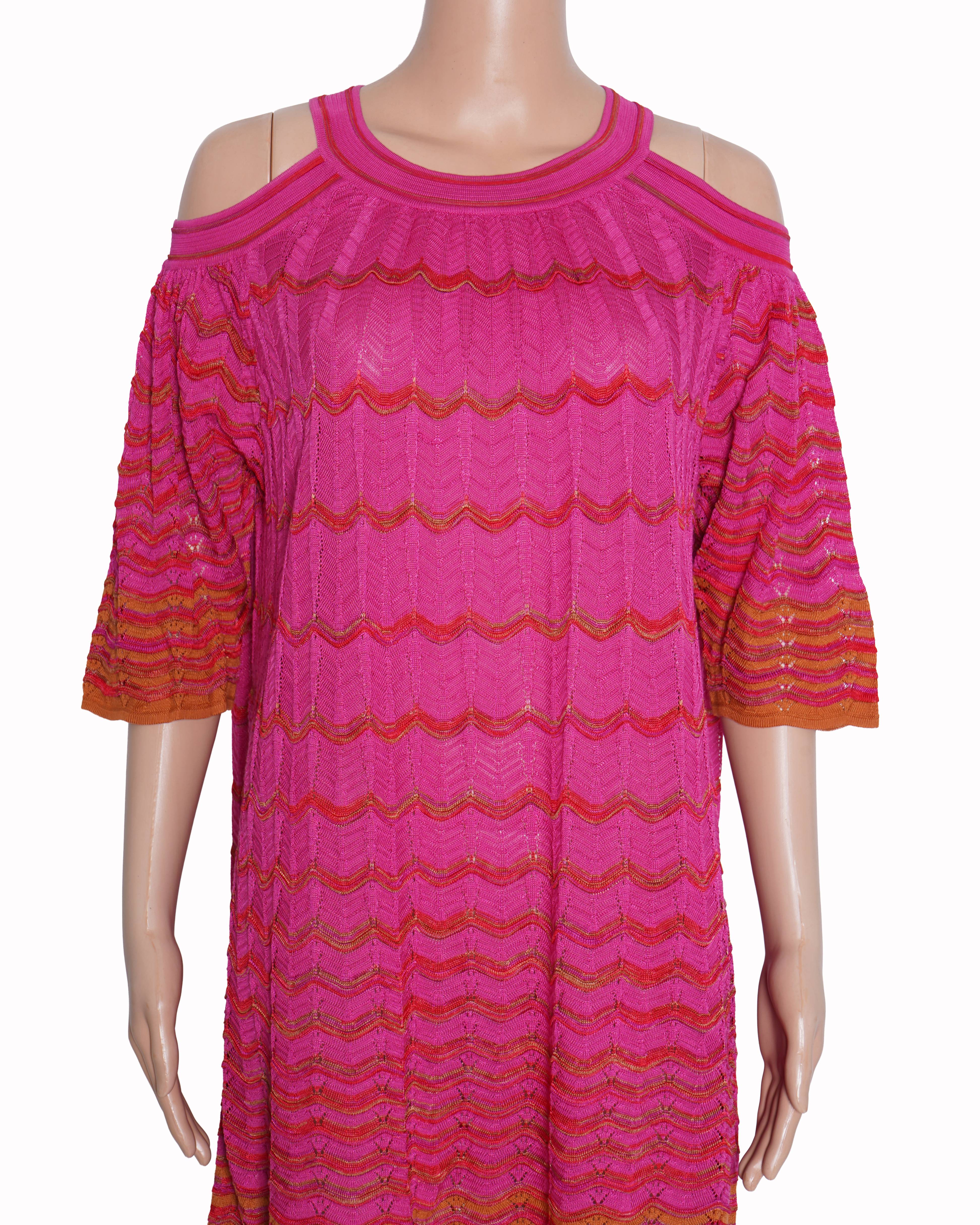 Missoni pink & orange halter neck dress