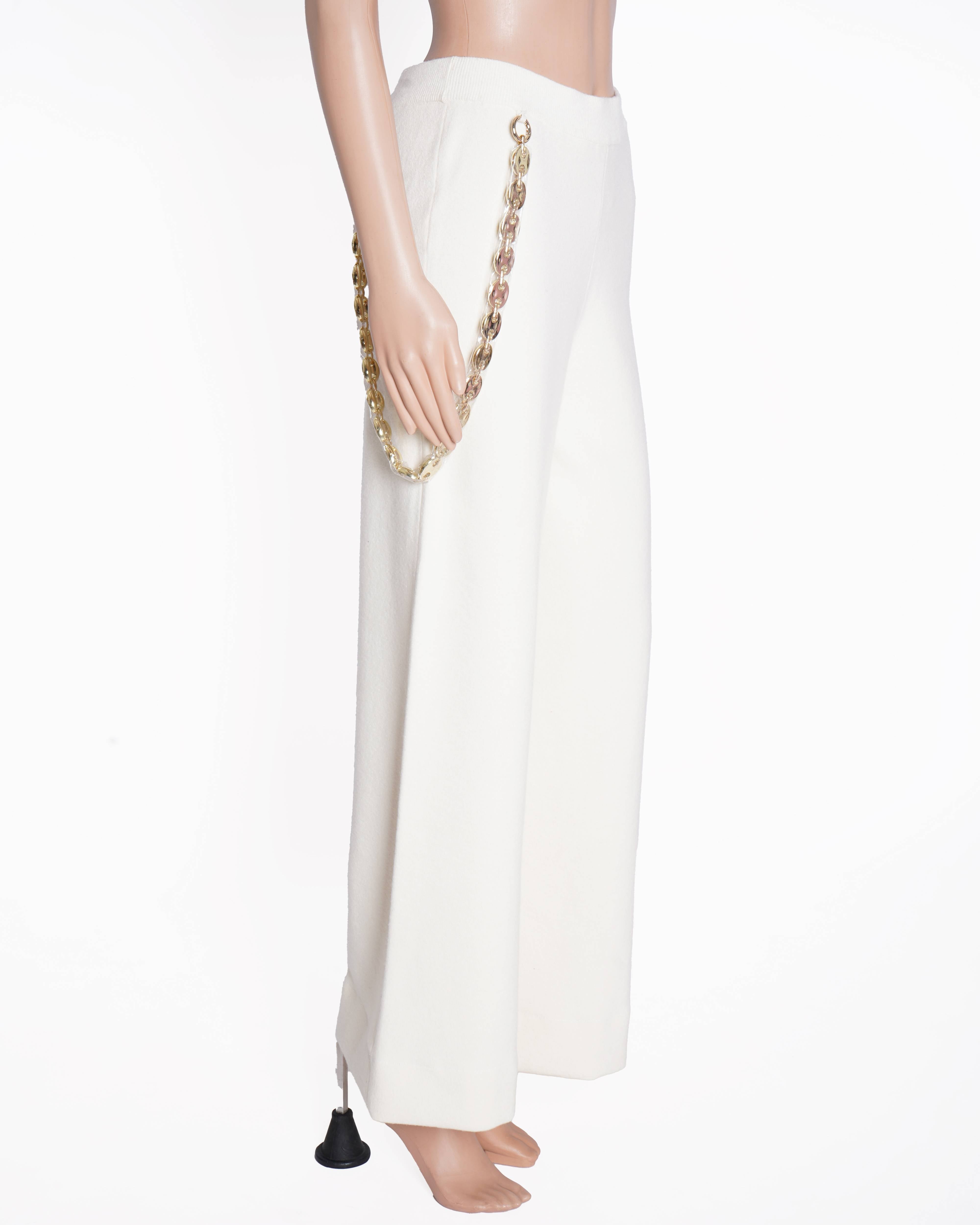 New Paco Rabanne Women's Trousers In Cream