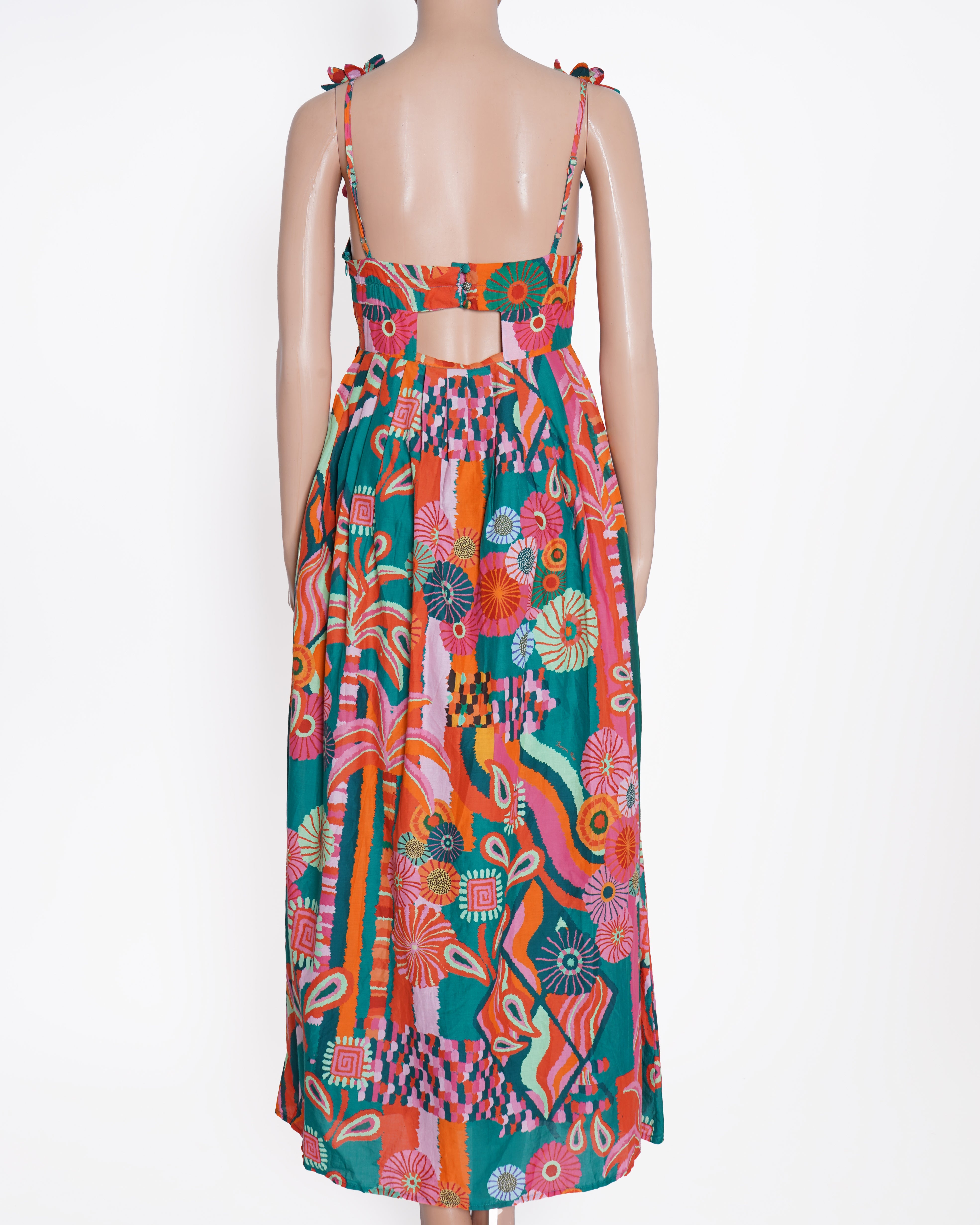 New Farm Rio x Anthropologie Peached Printed Dress