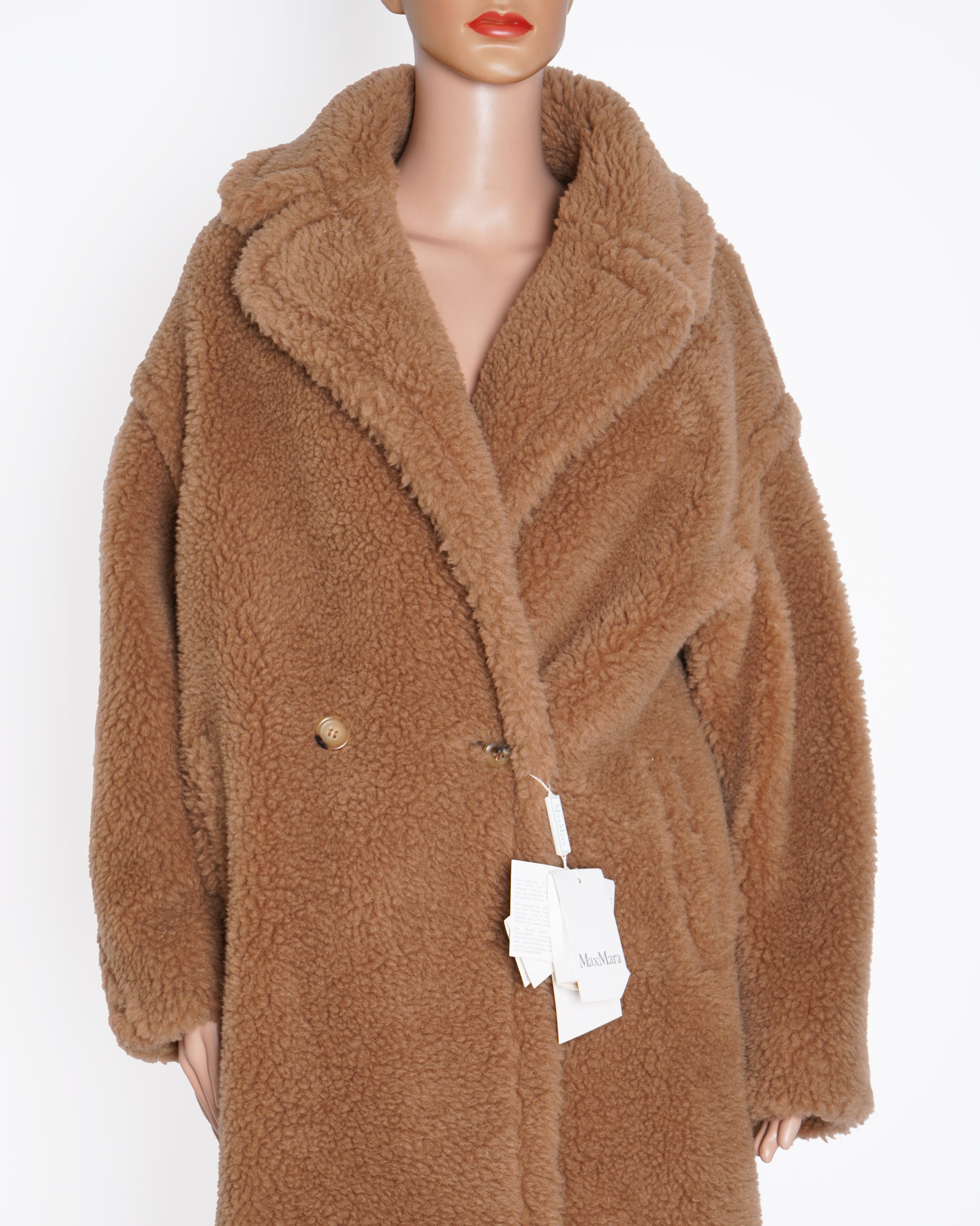 New Max Mara Teddy Bear Icon Coat - Camel