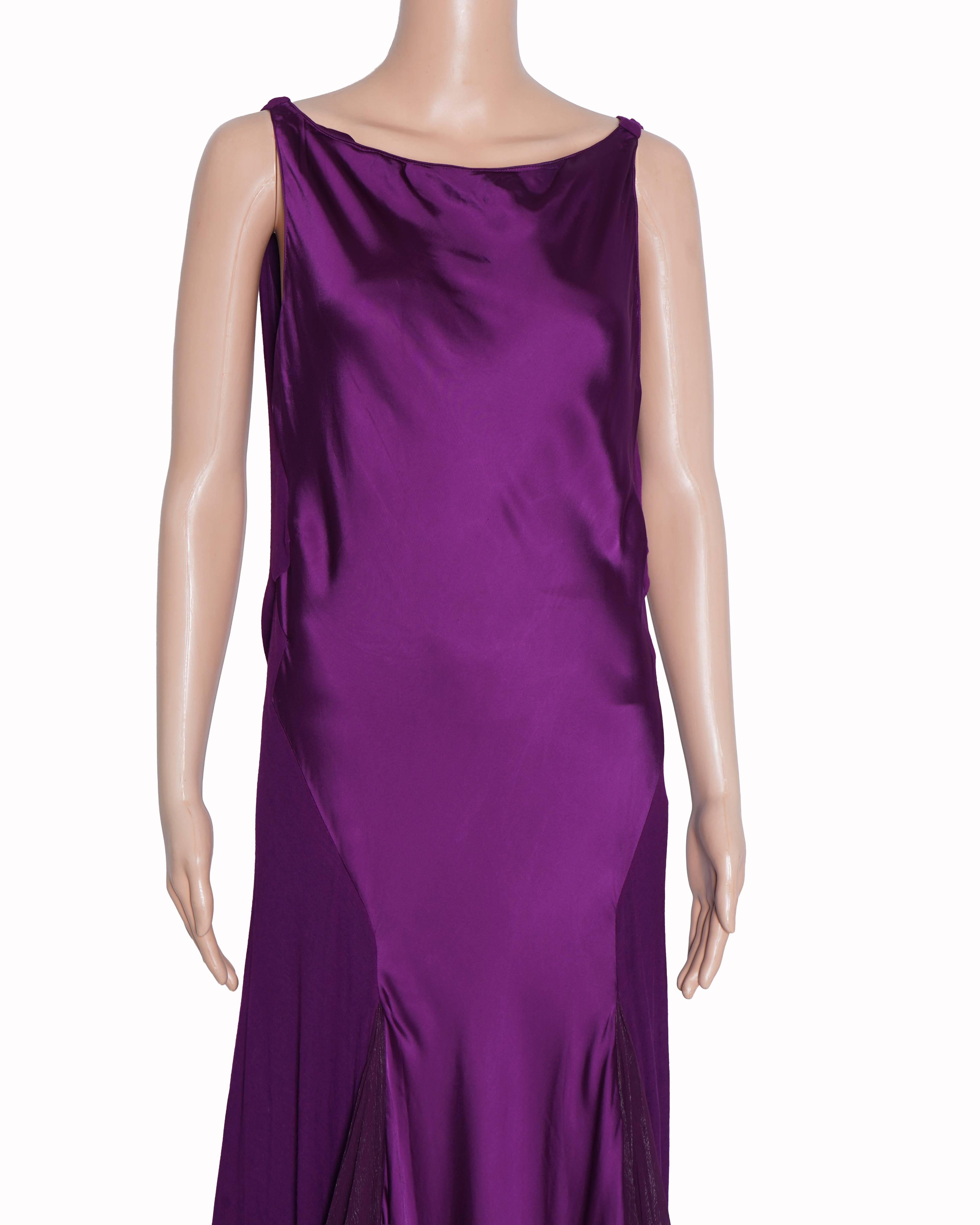Donna karan purple full length dress