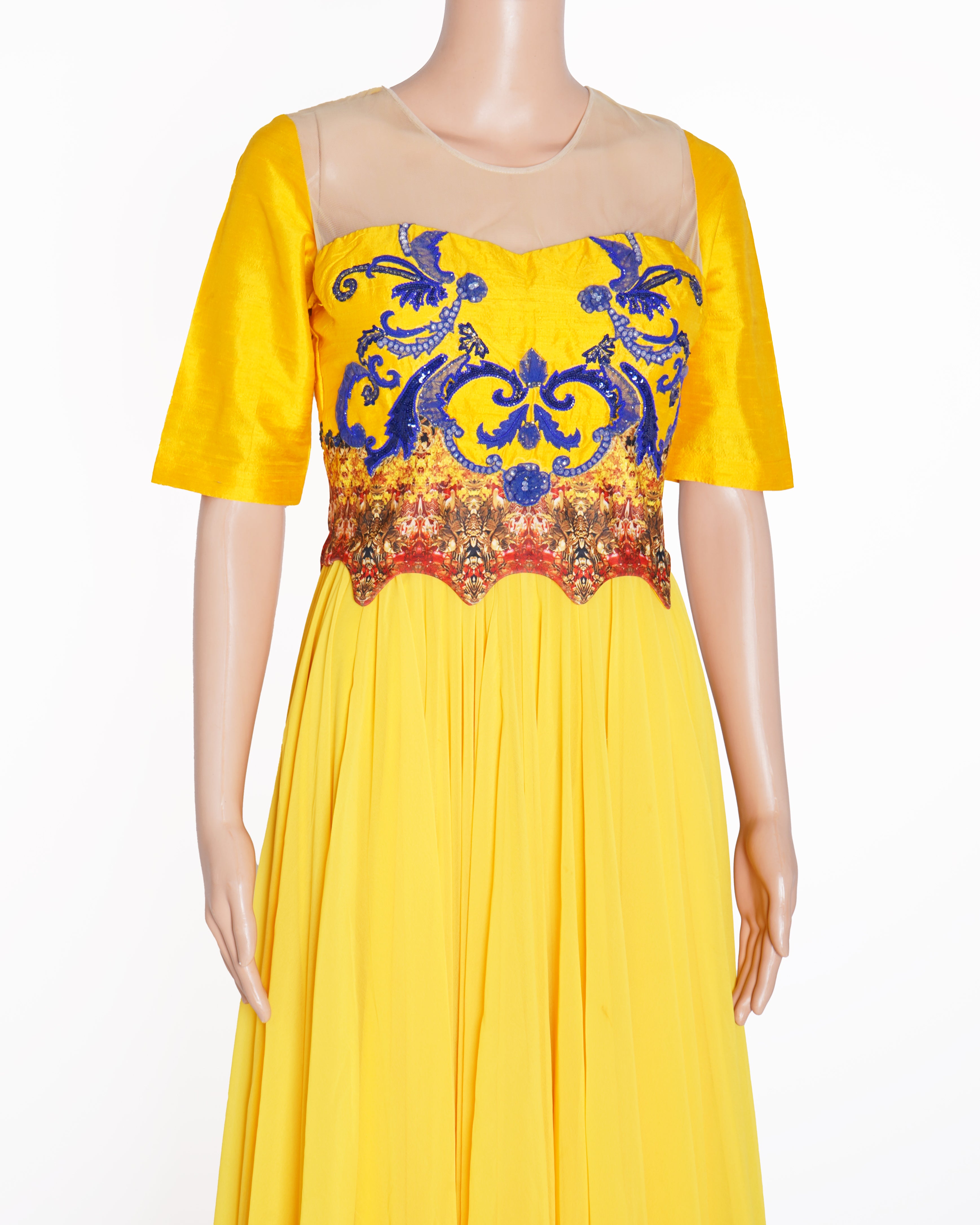 Falguni Shane & Peacock Yellow Gown