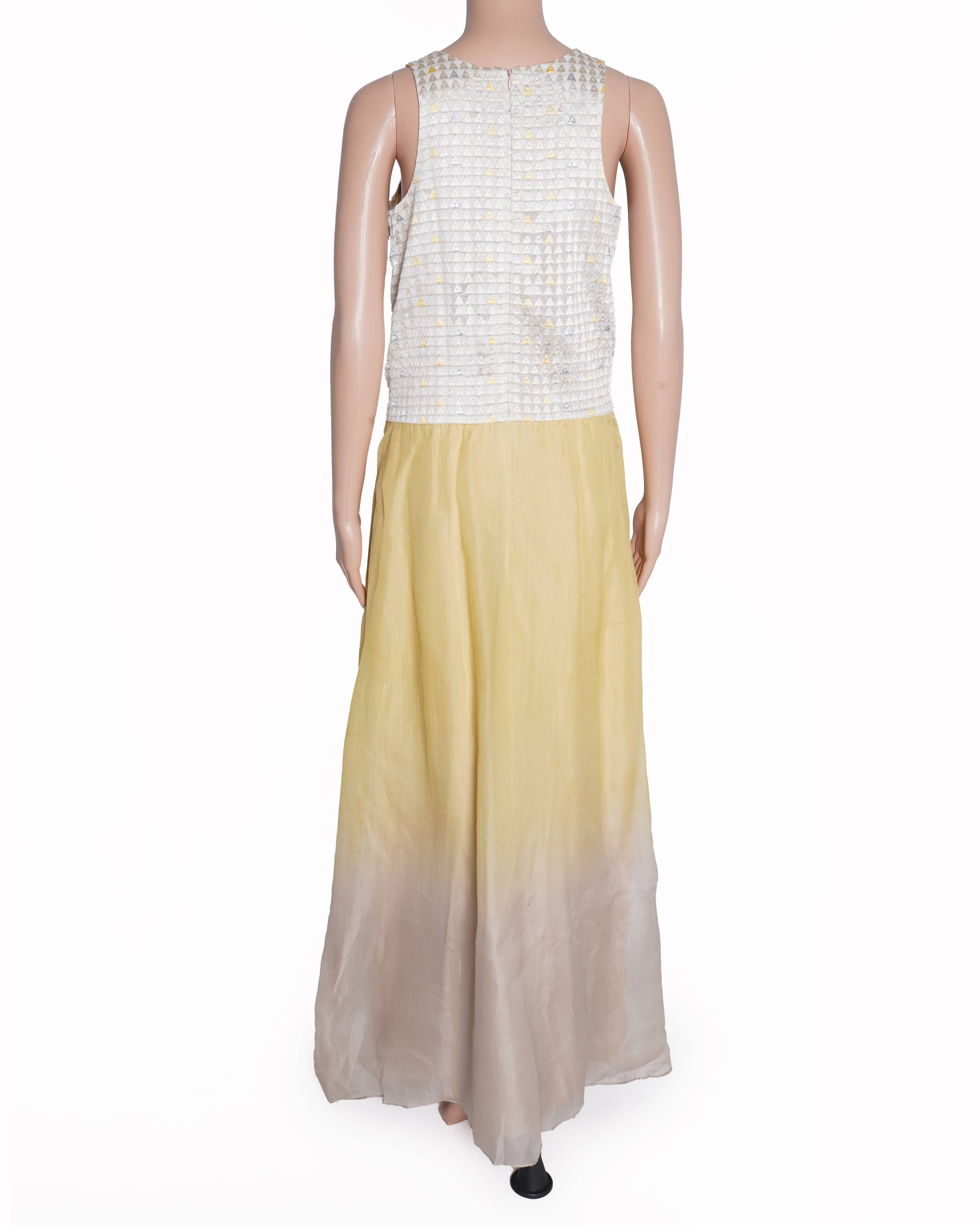 New Jade Yellow embroided dress