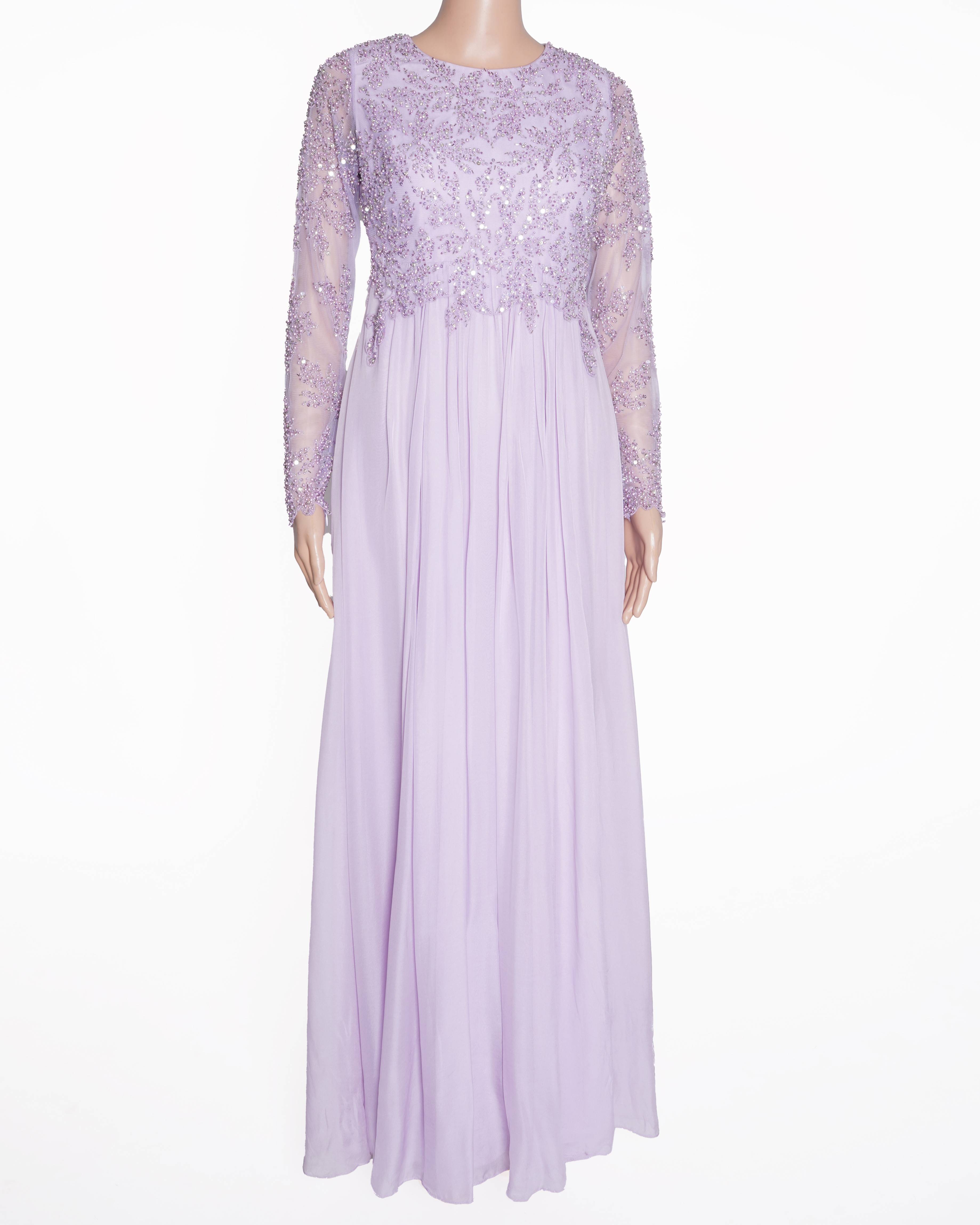 Sharnita Nandwana lilac embroidered gown