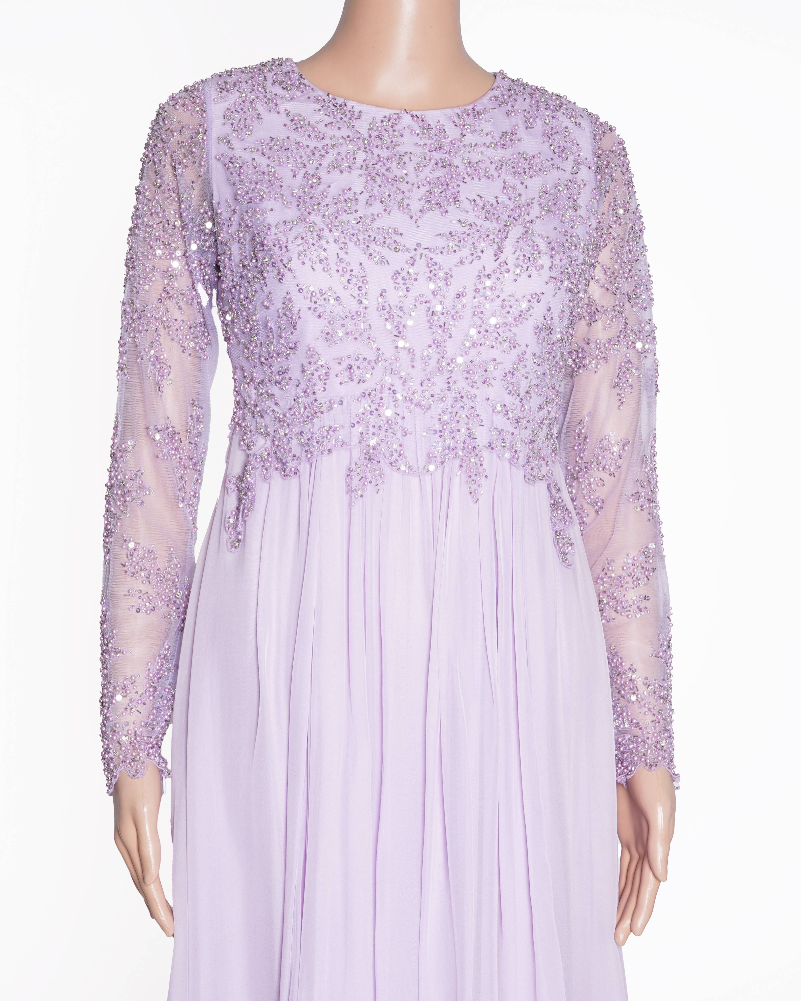 Sharnita Nandwana lilac embroidered gown
