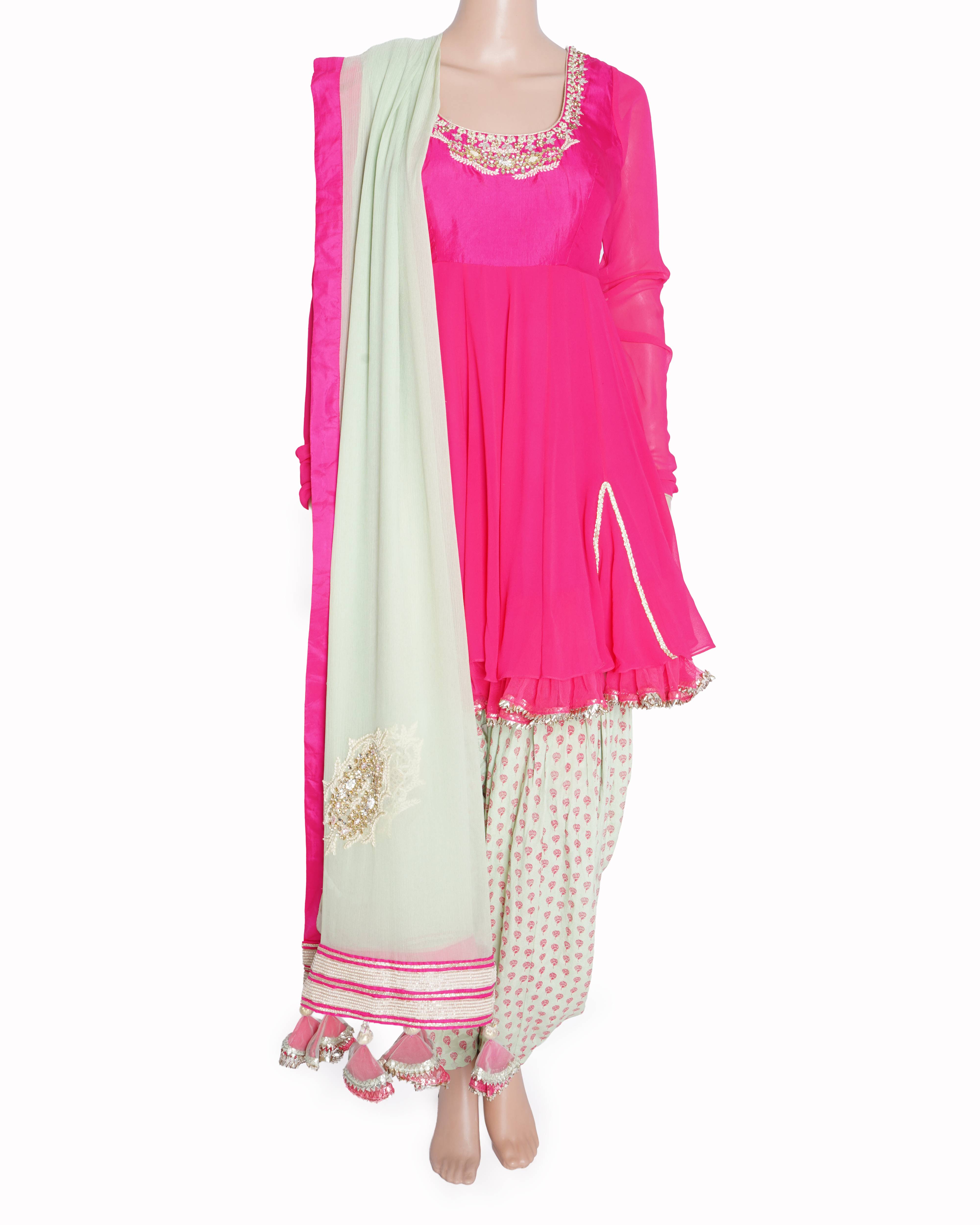 Nikasha salwar and pant suit Set Of 3