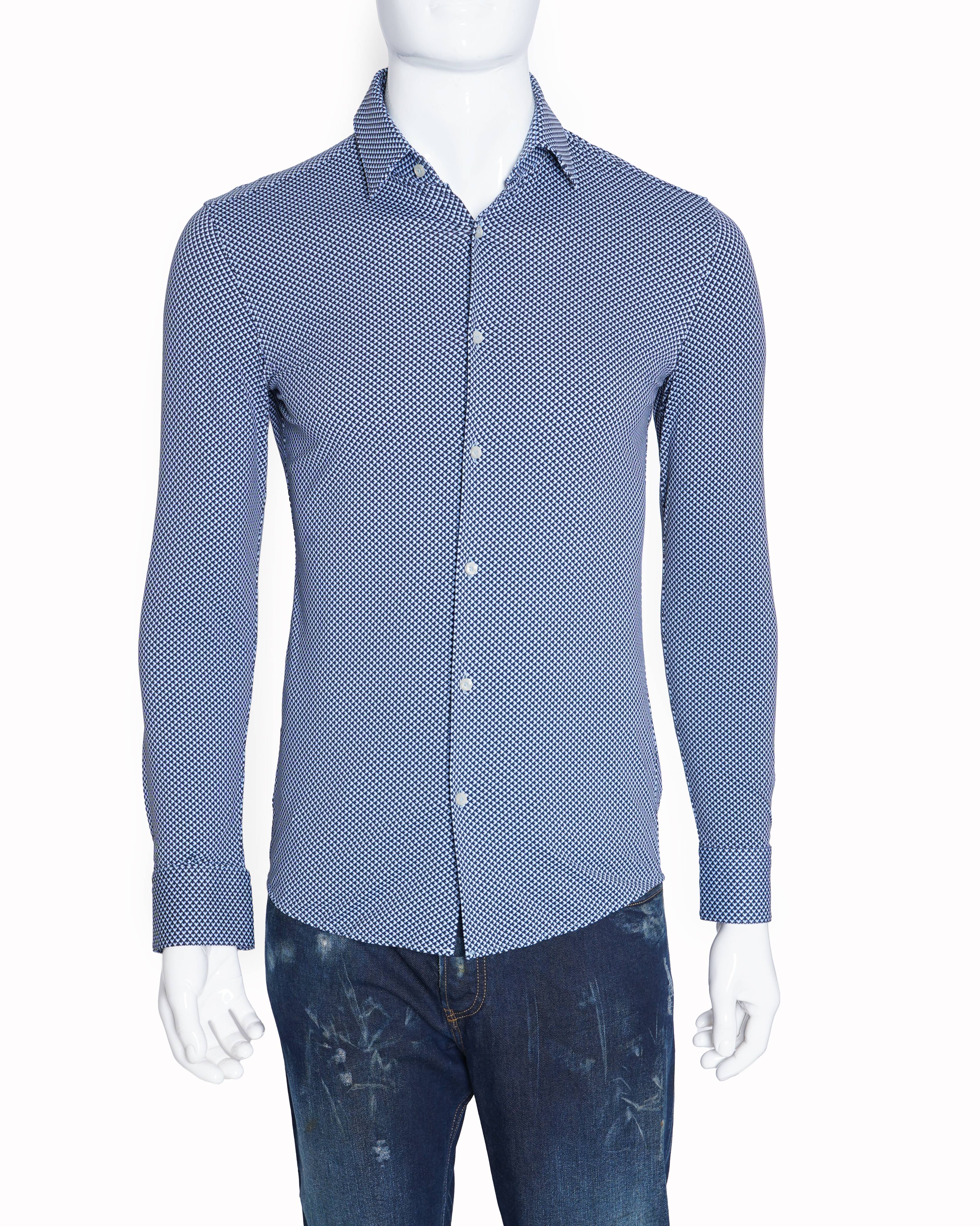 Boss Blue & White printed shirt