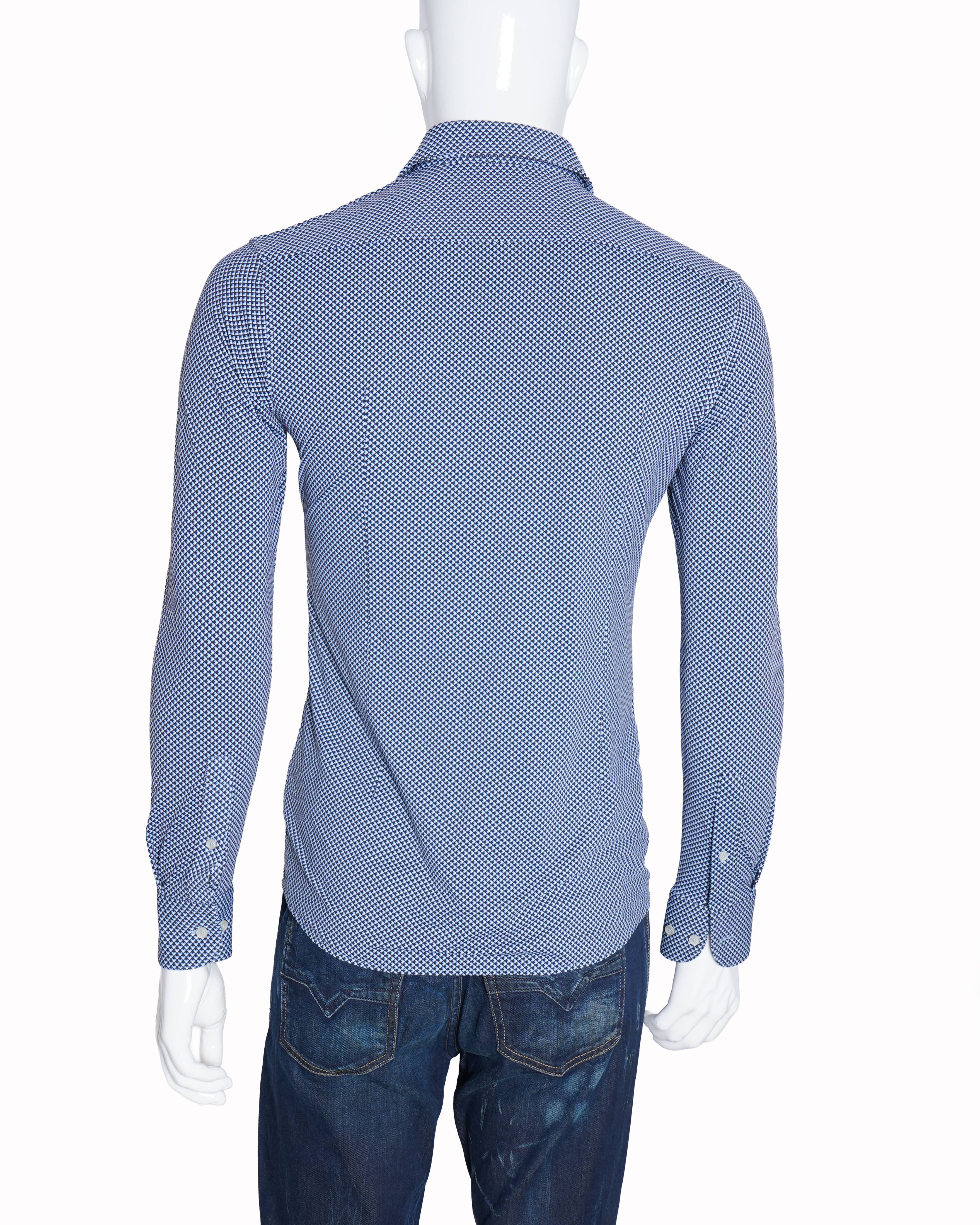 Boss Blue & White printed shirt