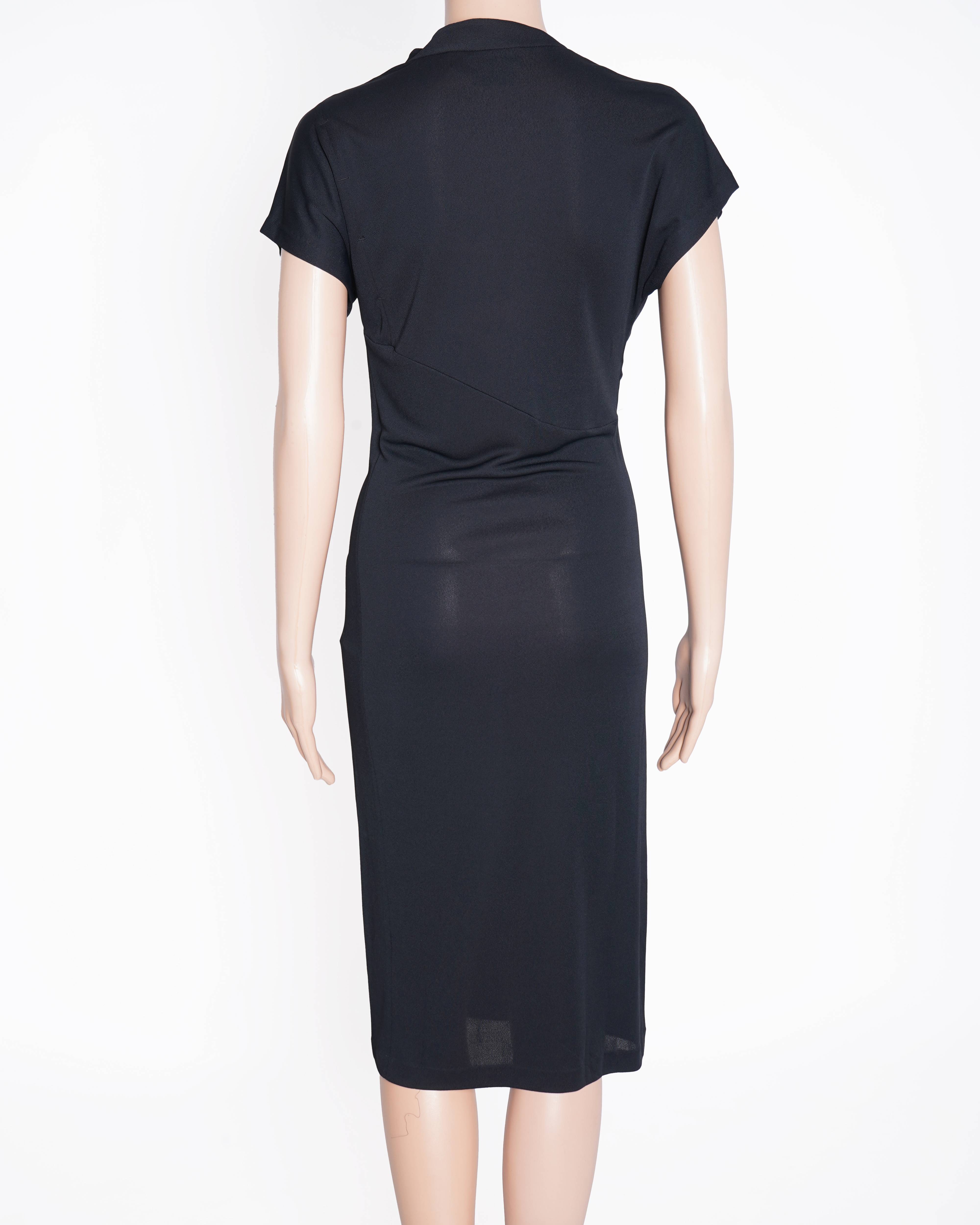 Salvatore Ferragamo V-Neck Dress in Black