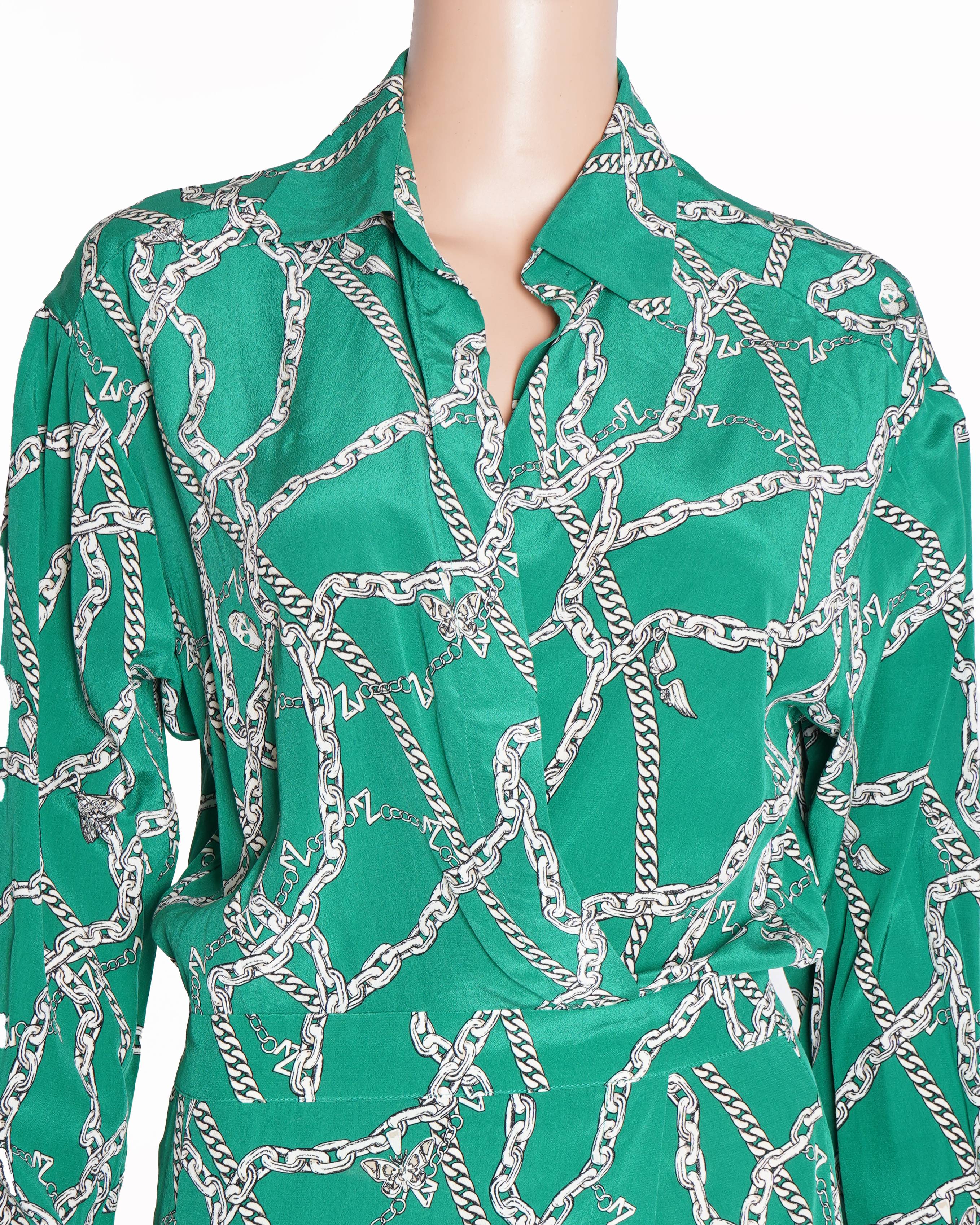 Zadig & Voltaire green printed dress