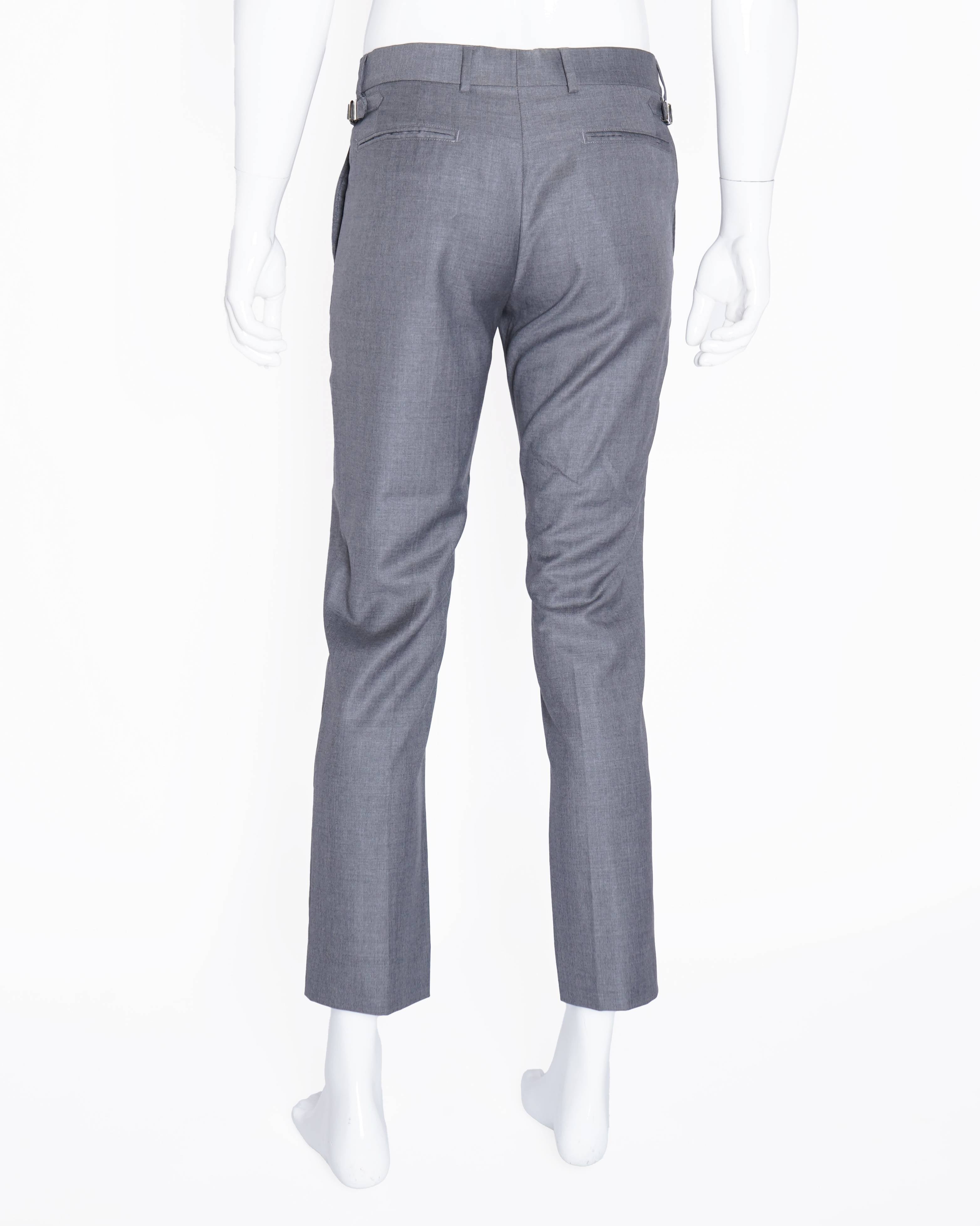 Louis Vuitton Men's Formal Pants In Grey