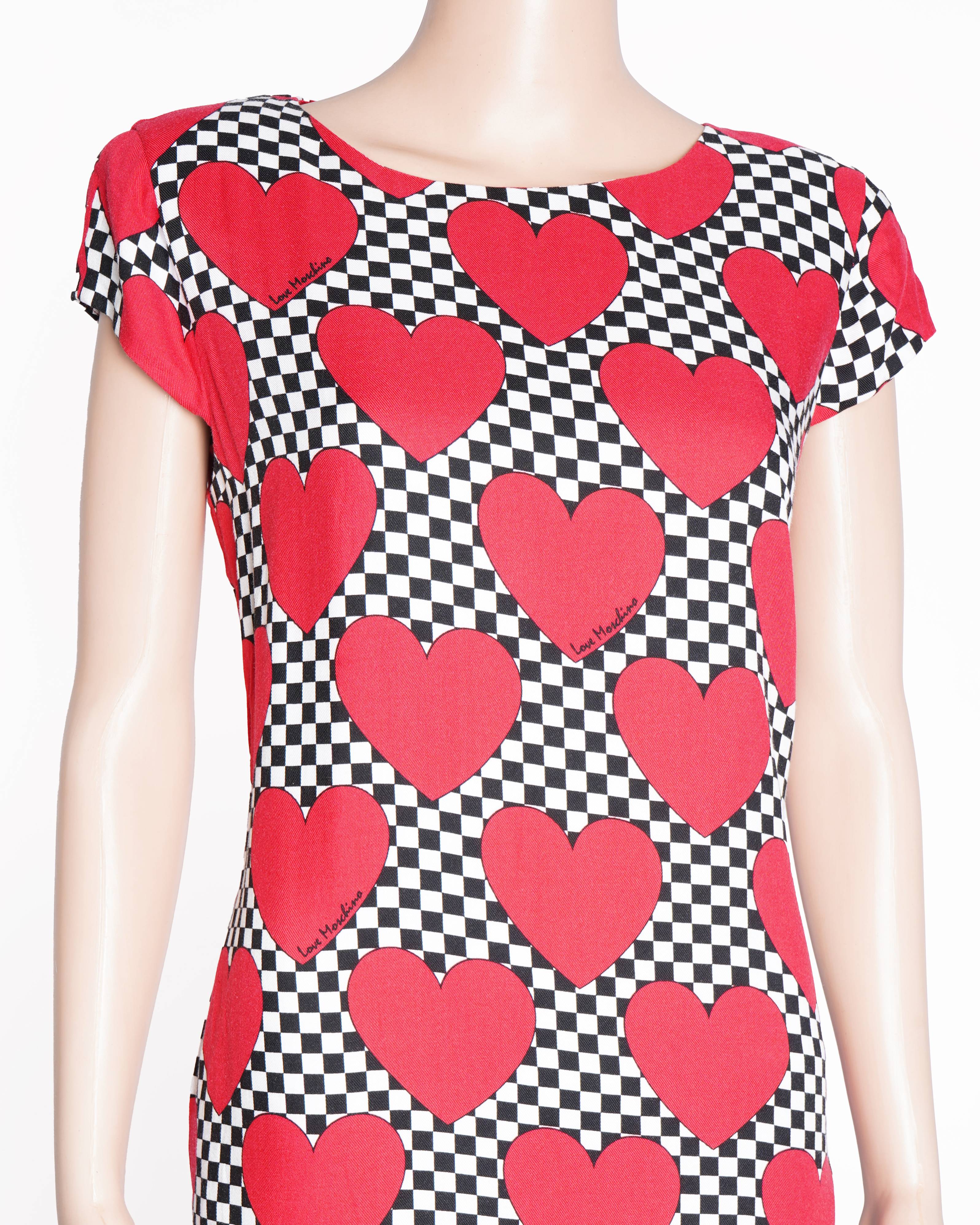 New Love moschino printed hearts dress
