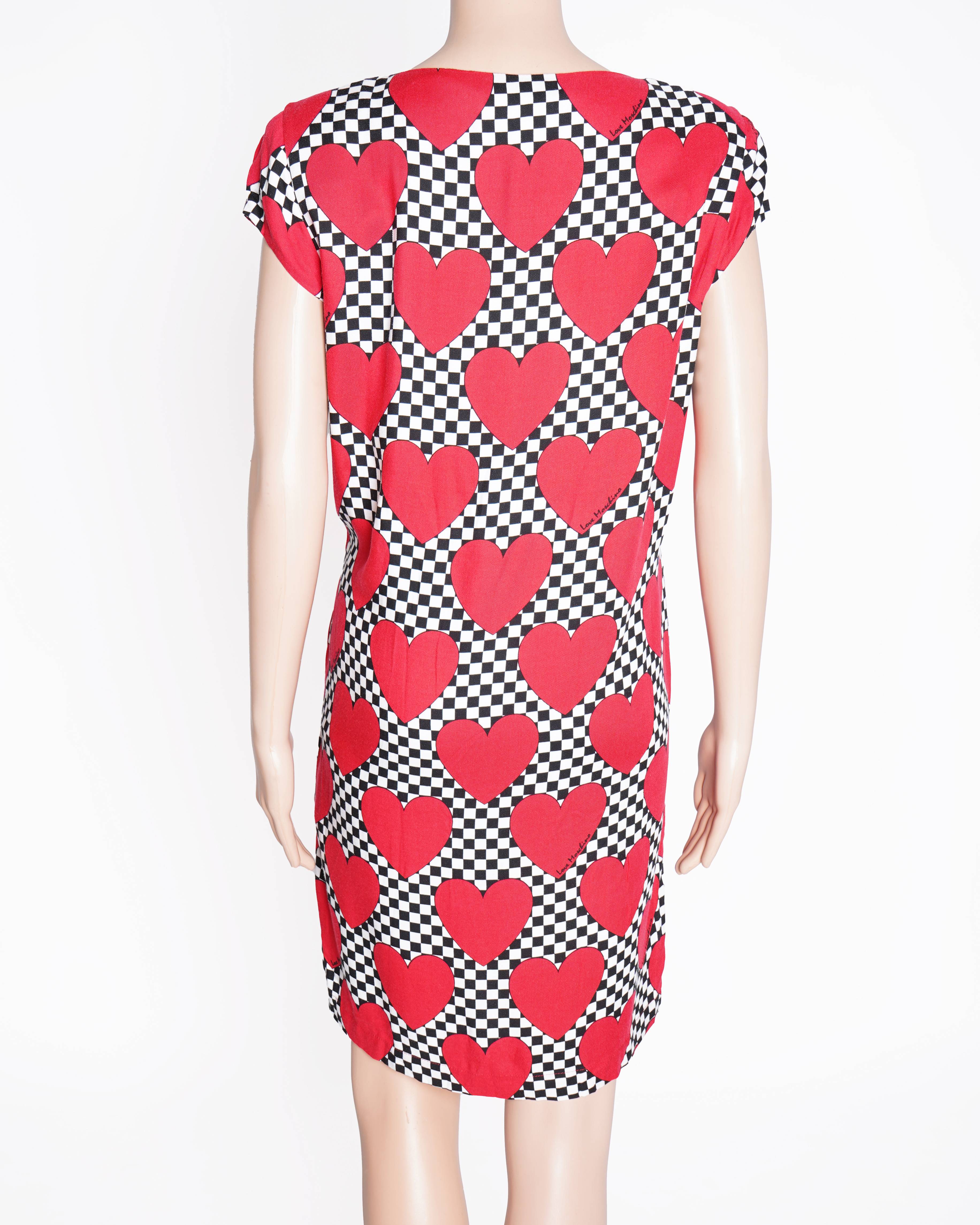 New Love moschino printed hearts dress