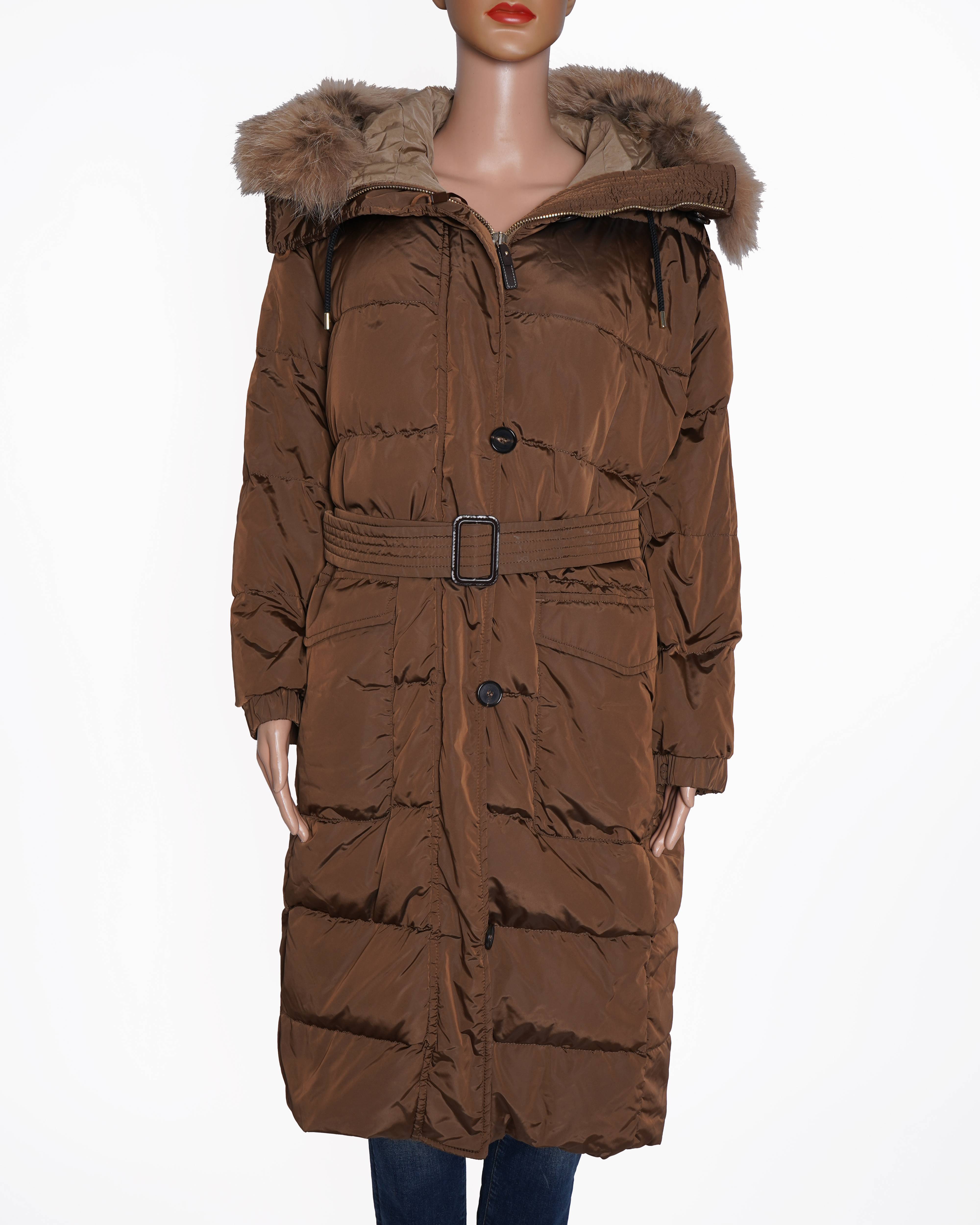 New Max Mara Midi Down Jacket In Water Repellent Technical Fabric