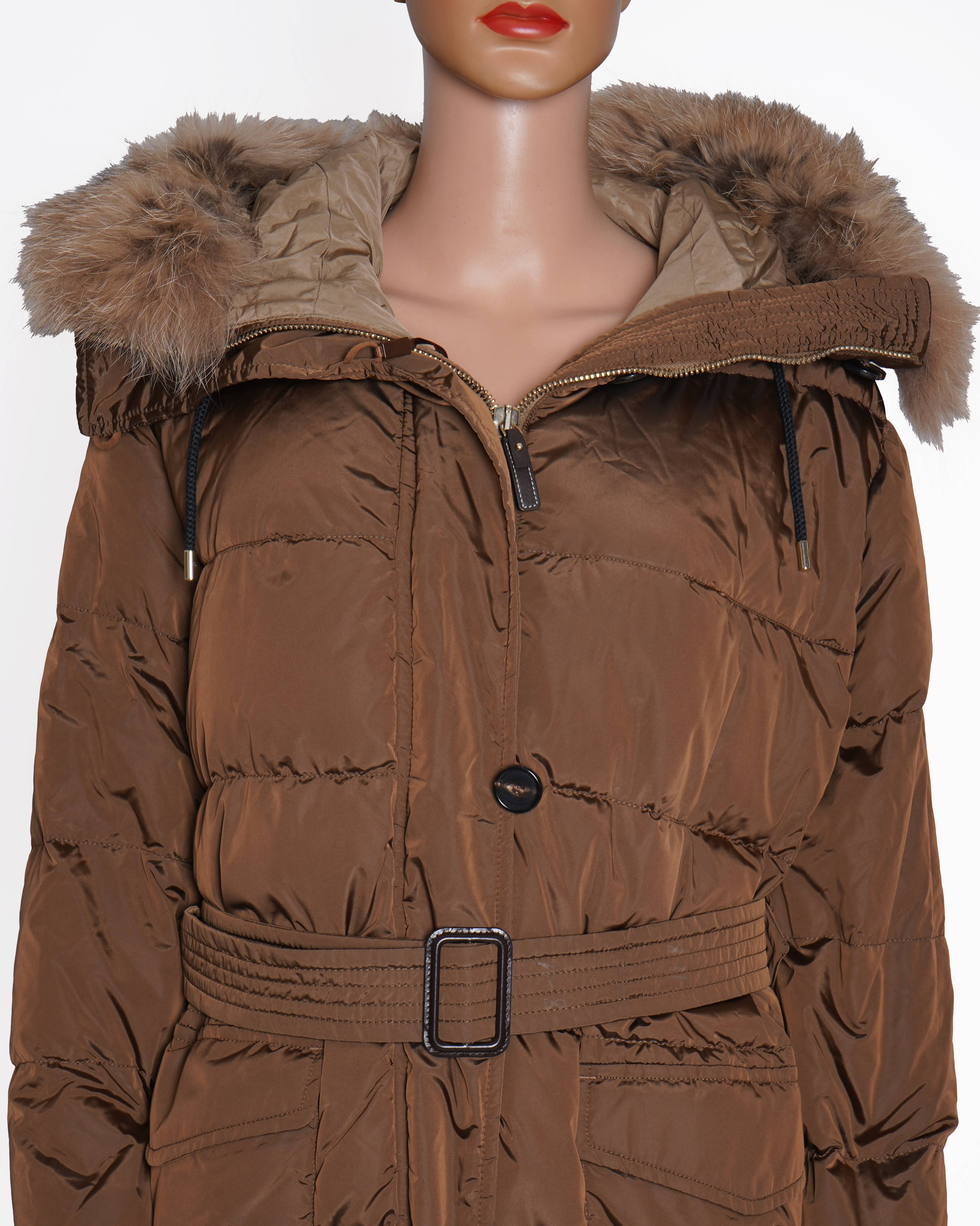New Max Mara Midi Down Jacket In Water Repellent Technical Fabric
