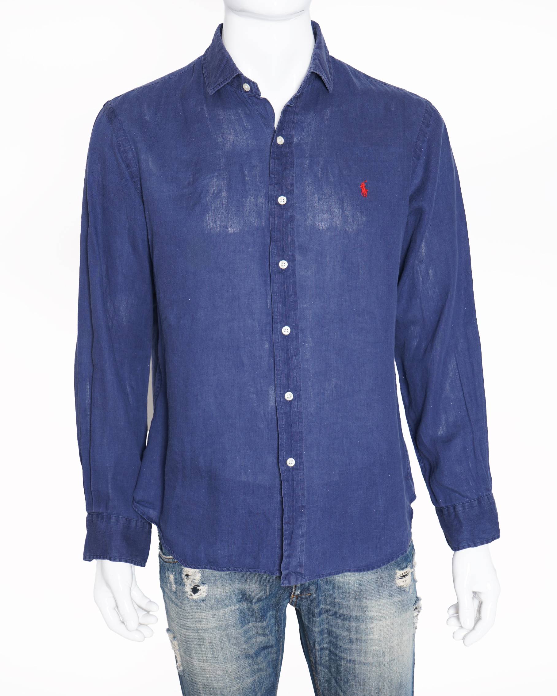 Polo By Ralph Lauren Men's Button Down Shirt In Dark Blue