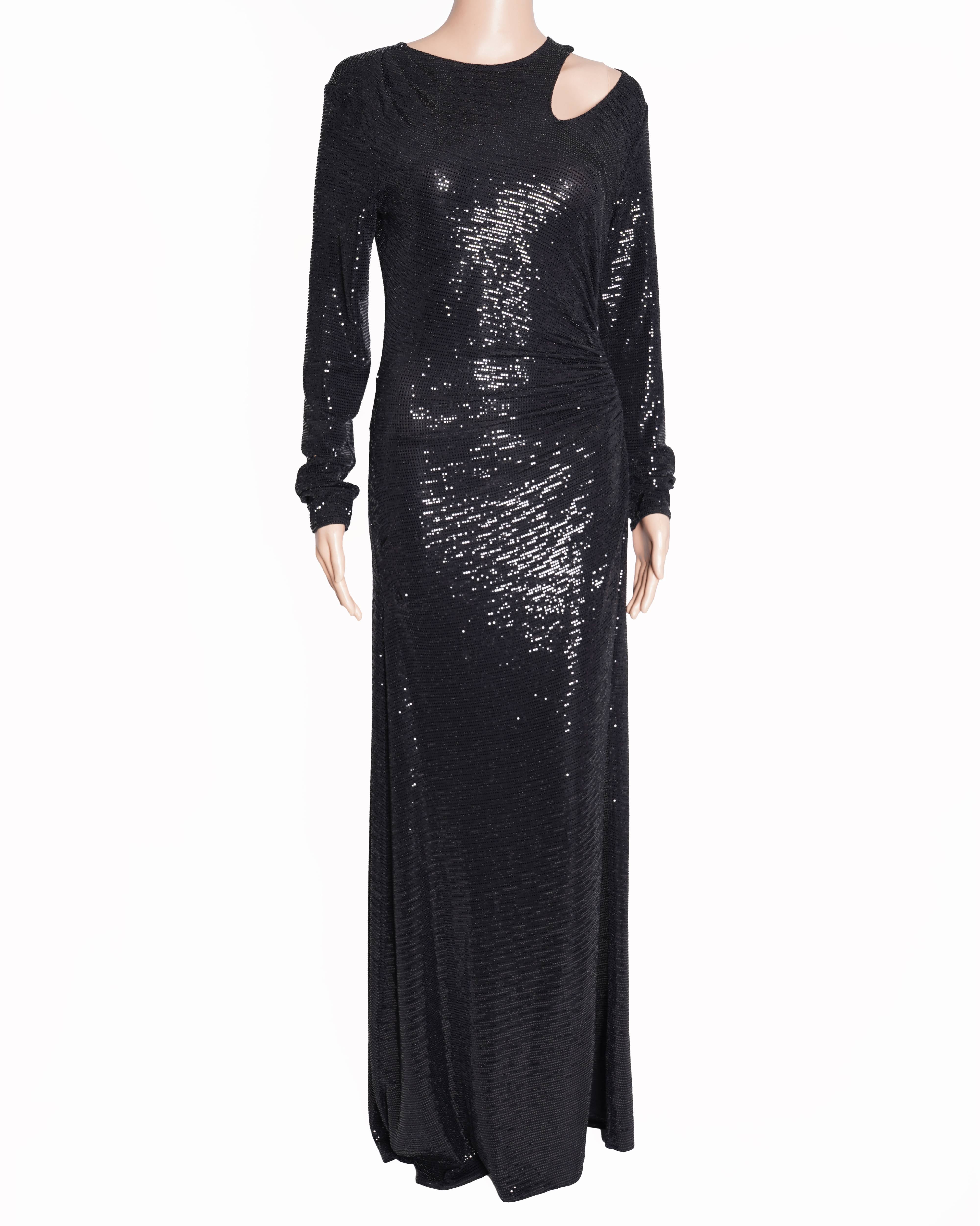 New Maje sequin cutout dress with slit