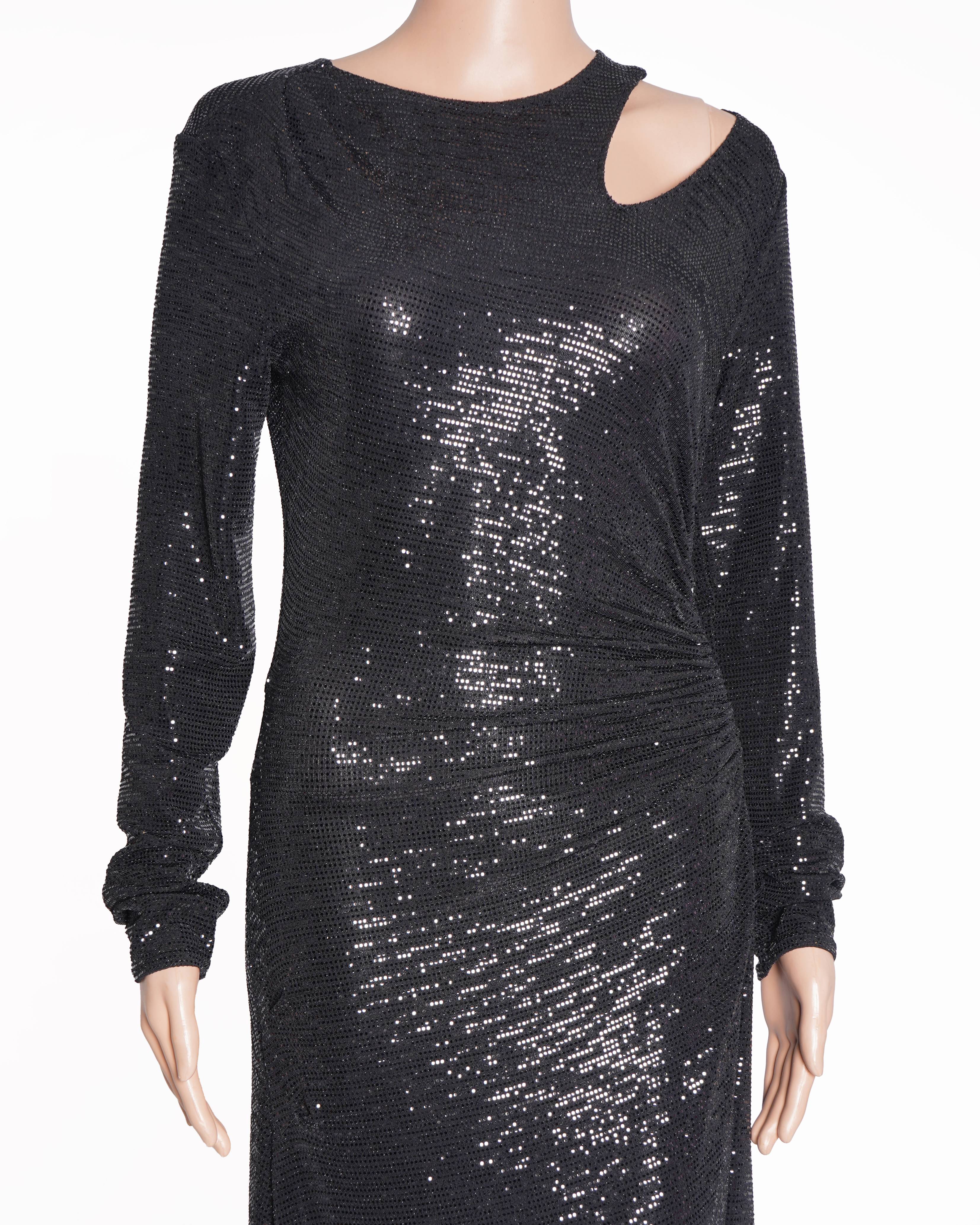 New Maje sequin cutout dress with slit