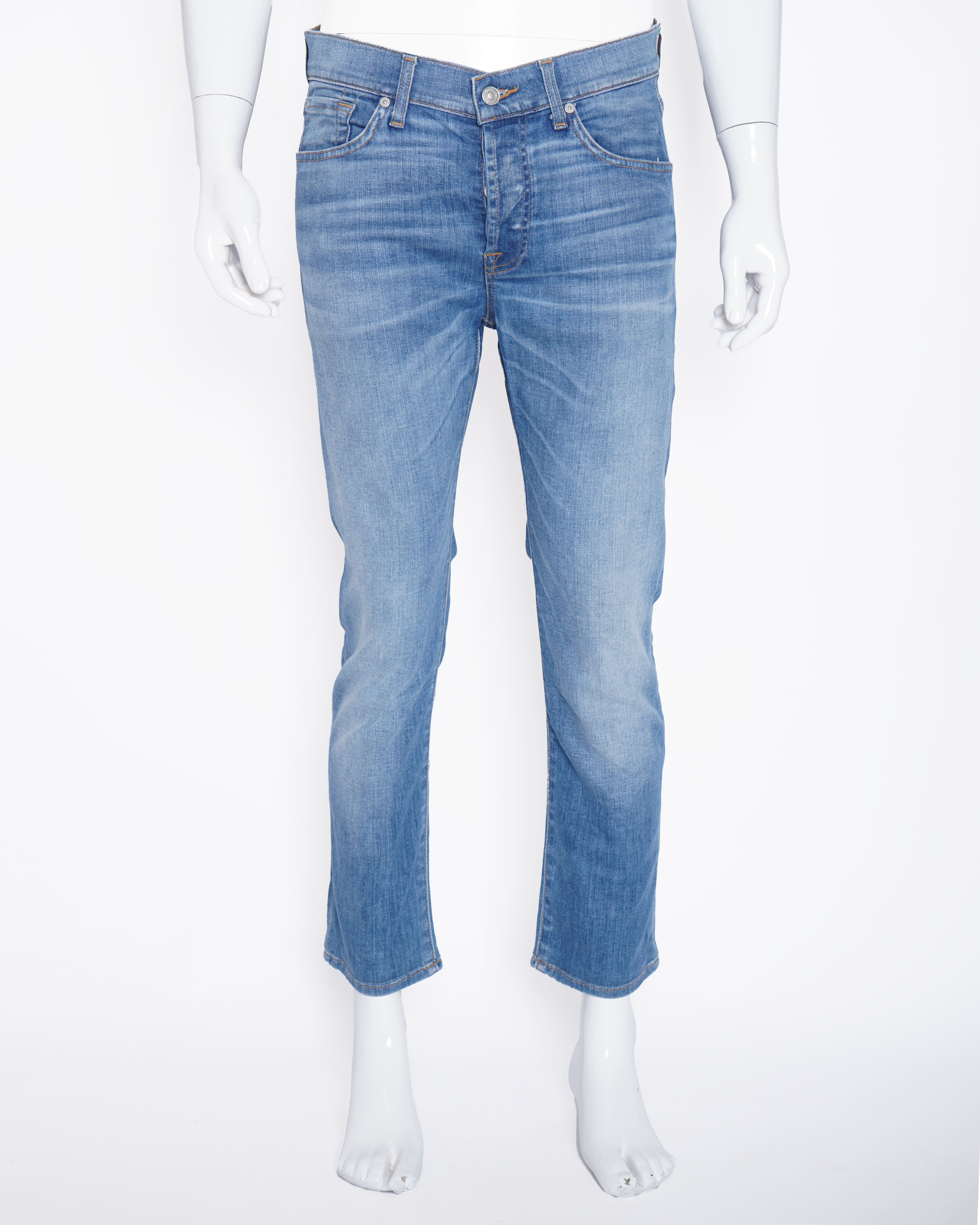 7 for all mankind blue denim for men