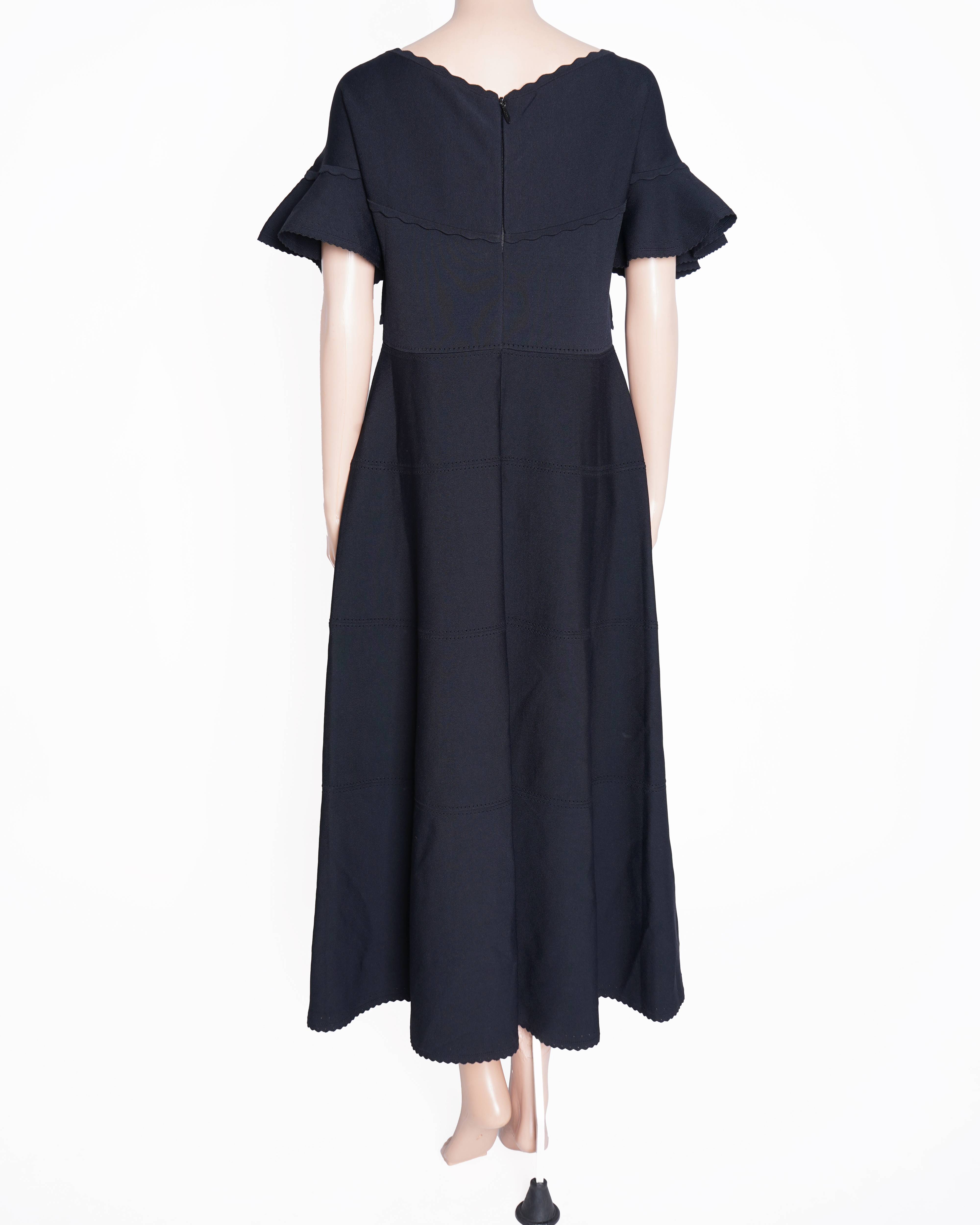 New Needle & Thread Black Dress With Scallop Detailing