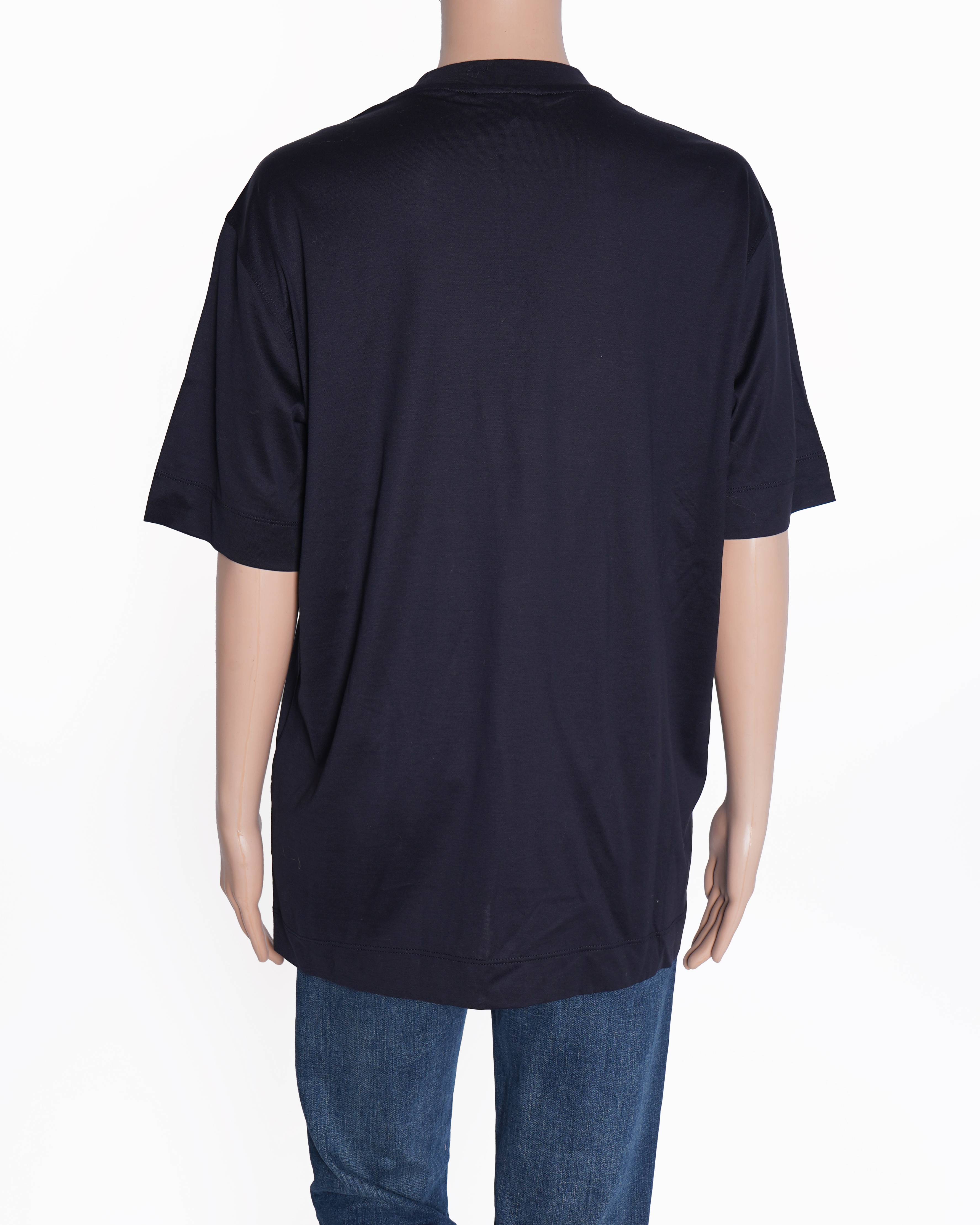 New Emporio Armani printed black/navy blue t shirt