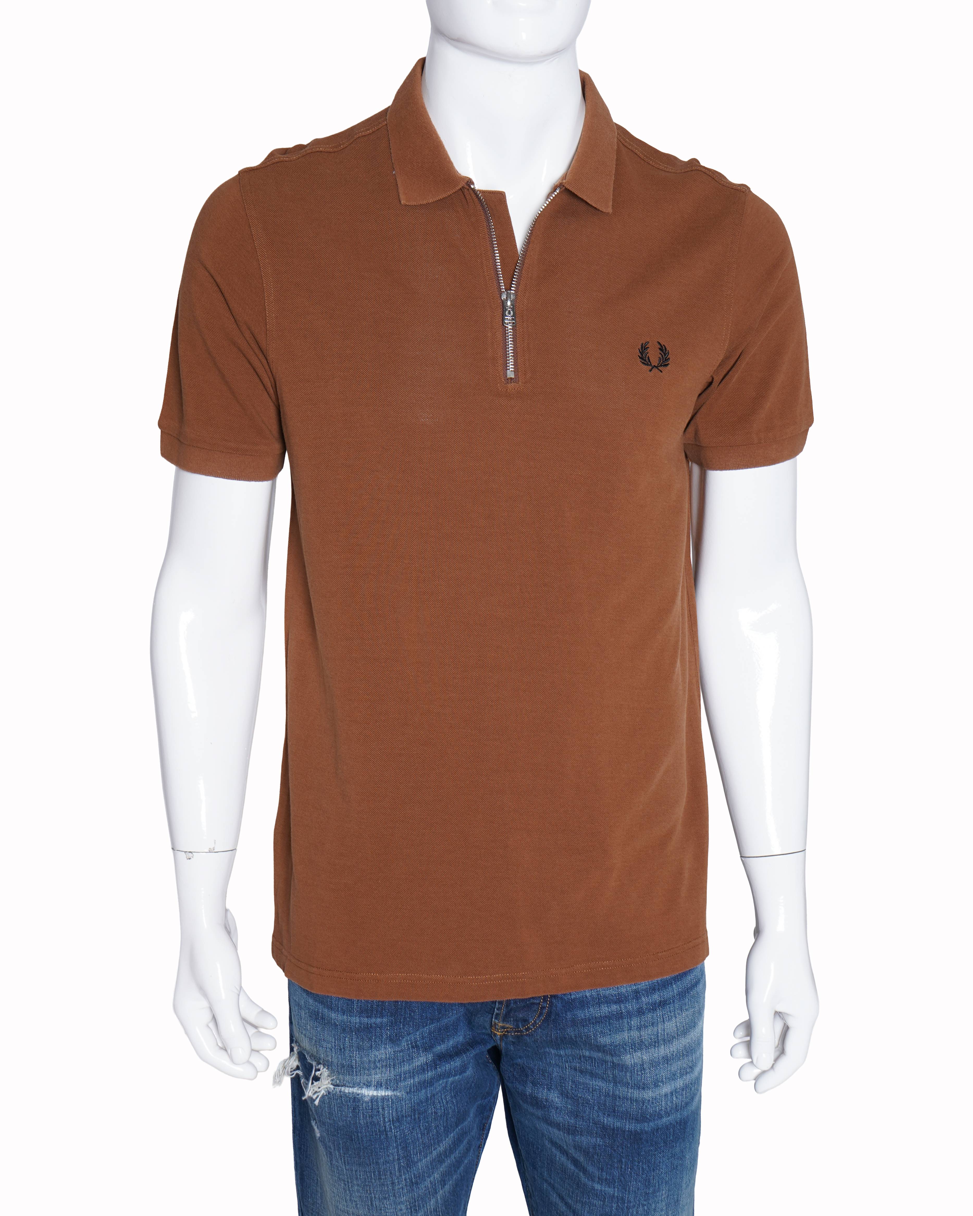 Fred perry brown polo tshirt