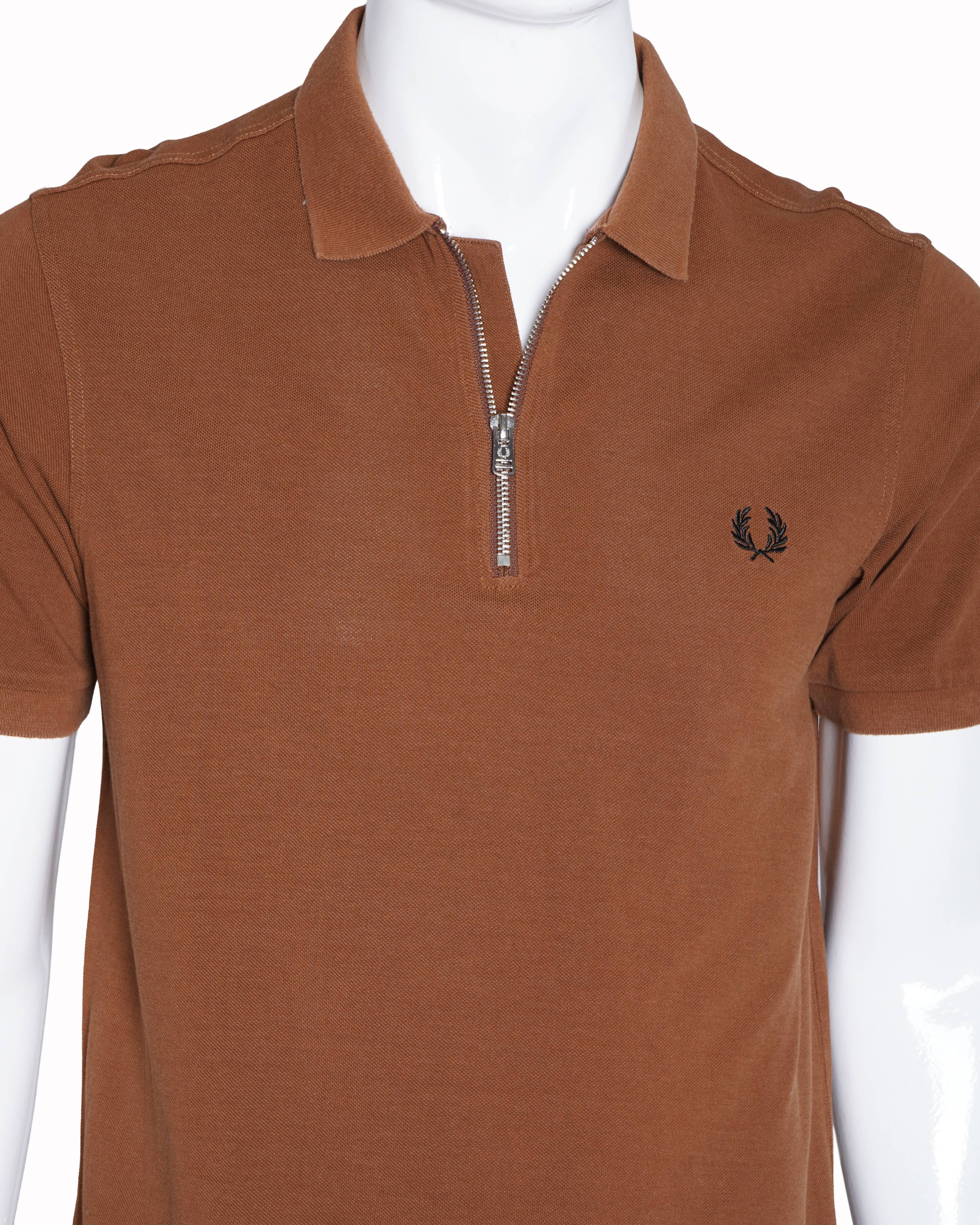 Fred perry brown polo tshirt