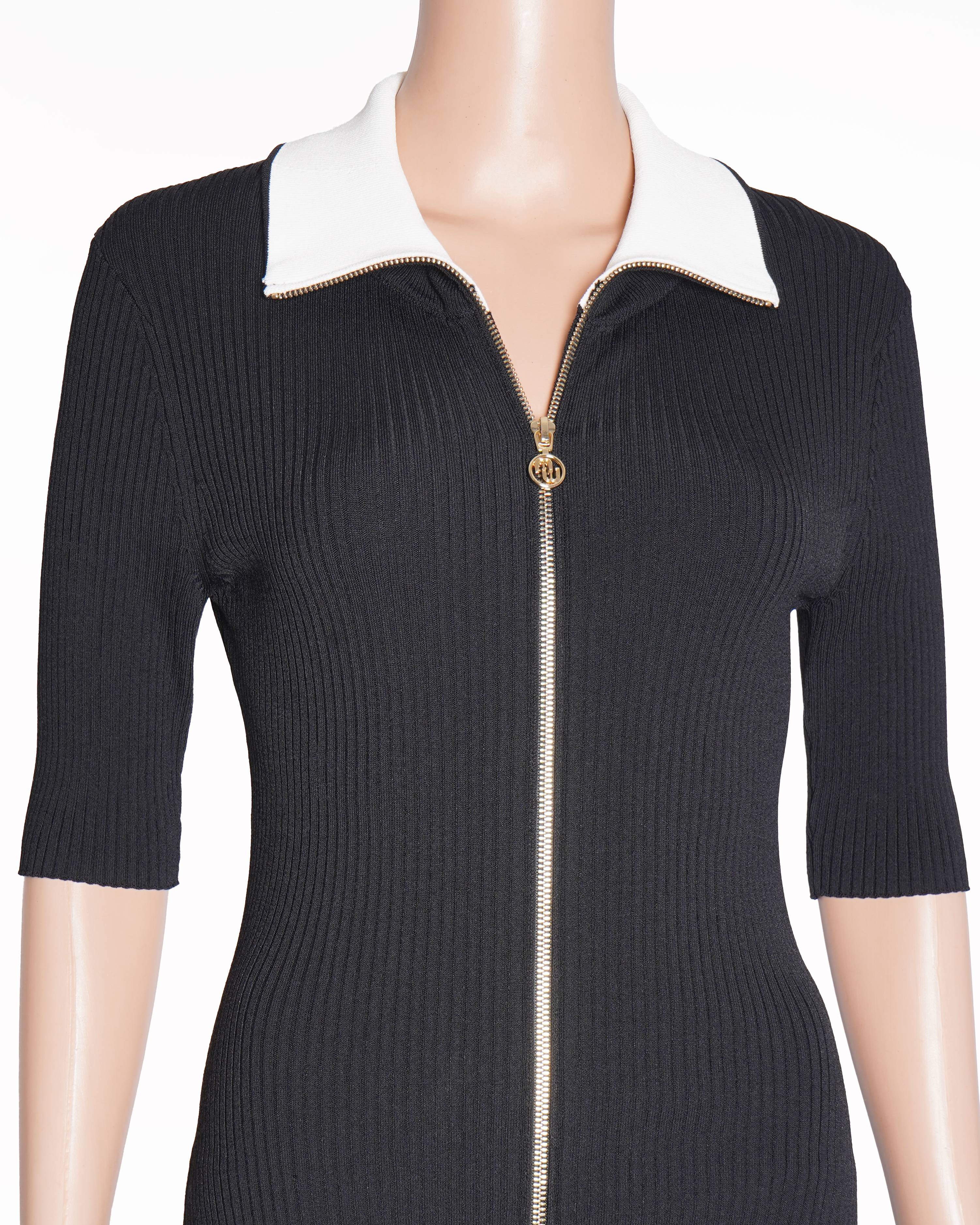 New Maje knitted zip up dress