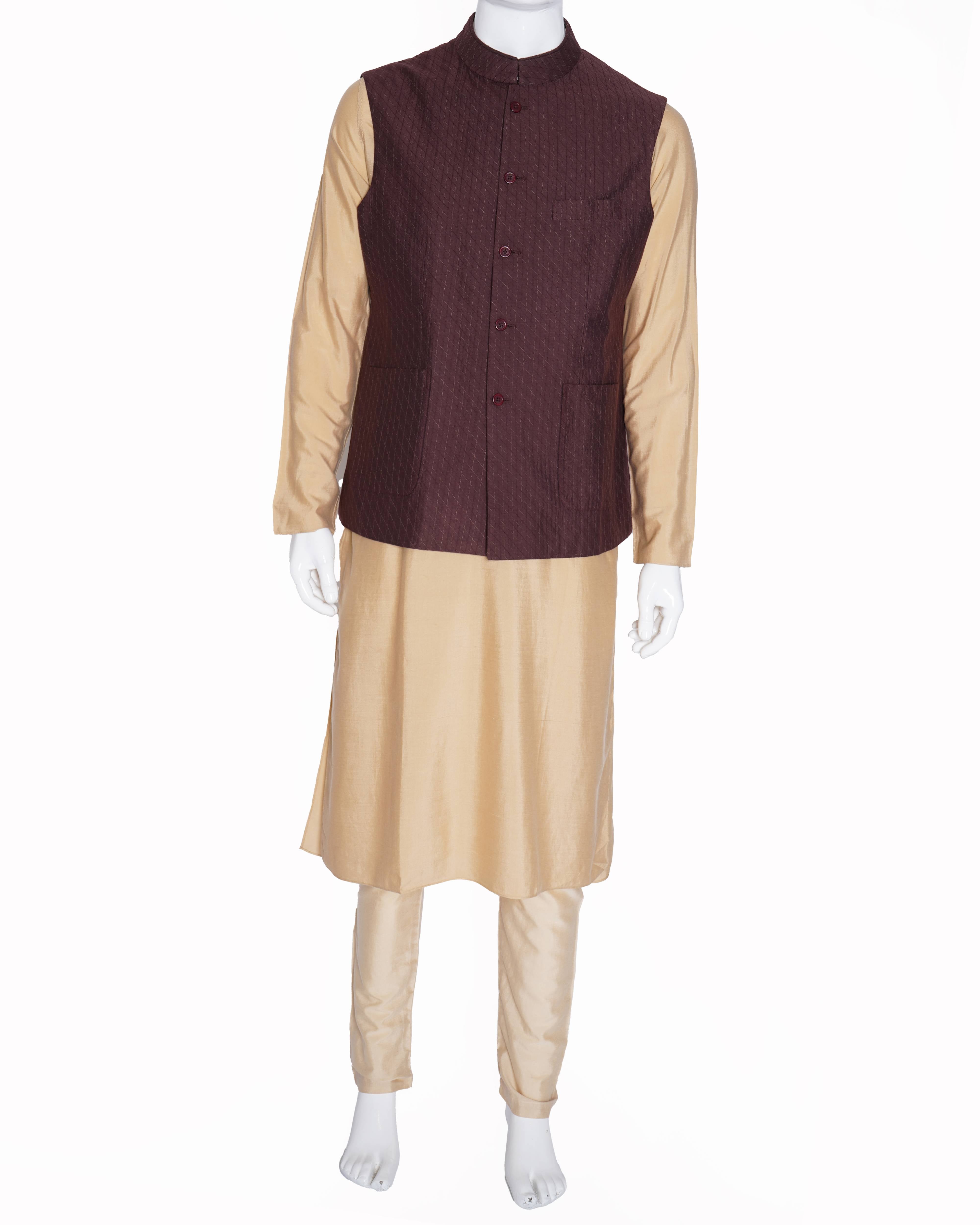 Raghavendra Rathore maroon jacket set of 3