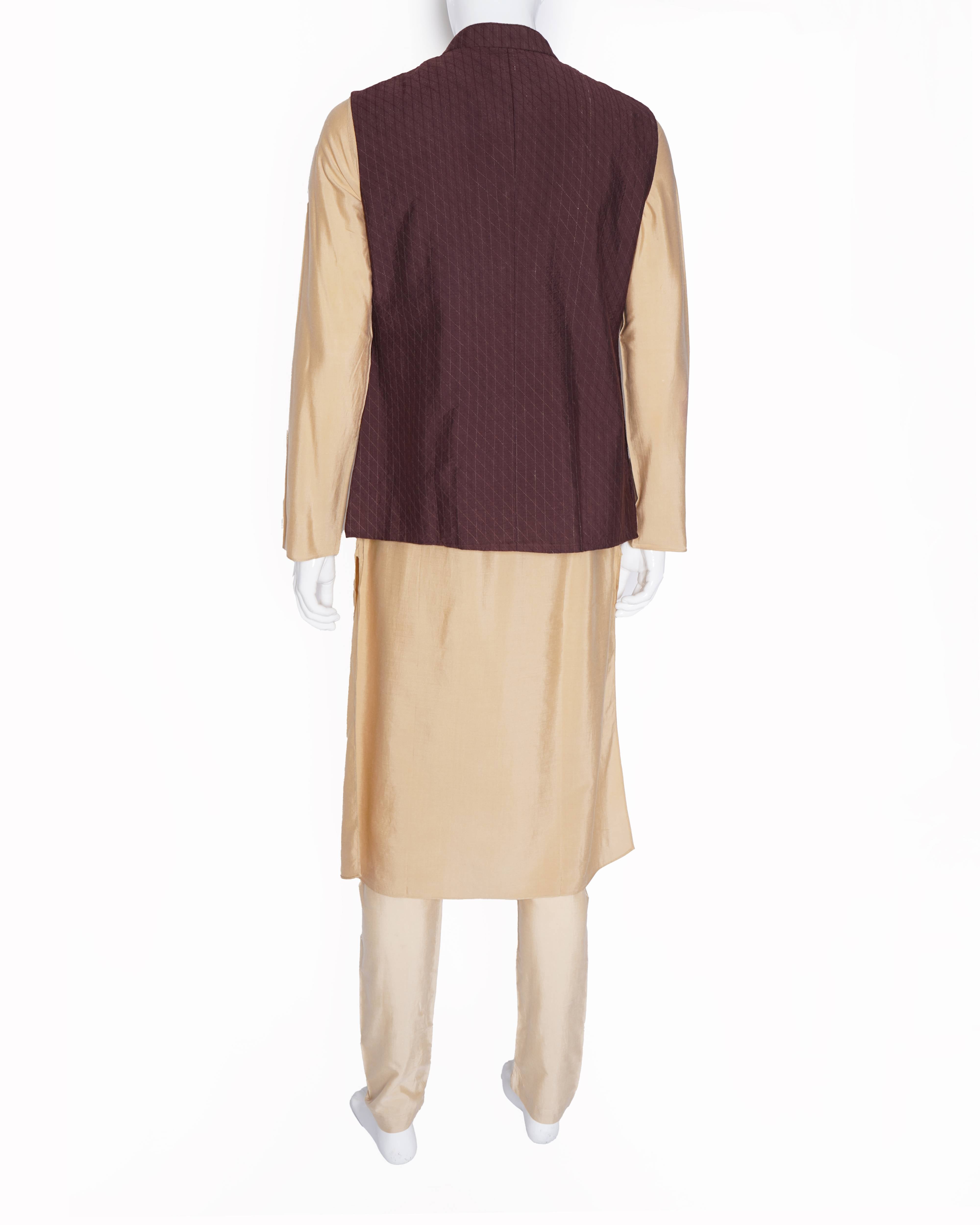 Raghavendra Rathore maroon jacket set of 3