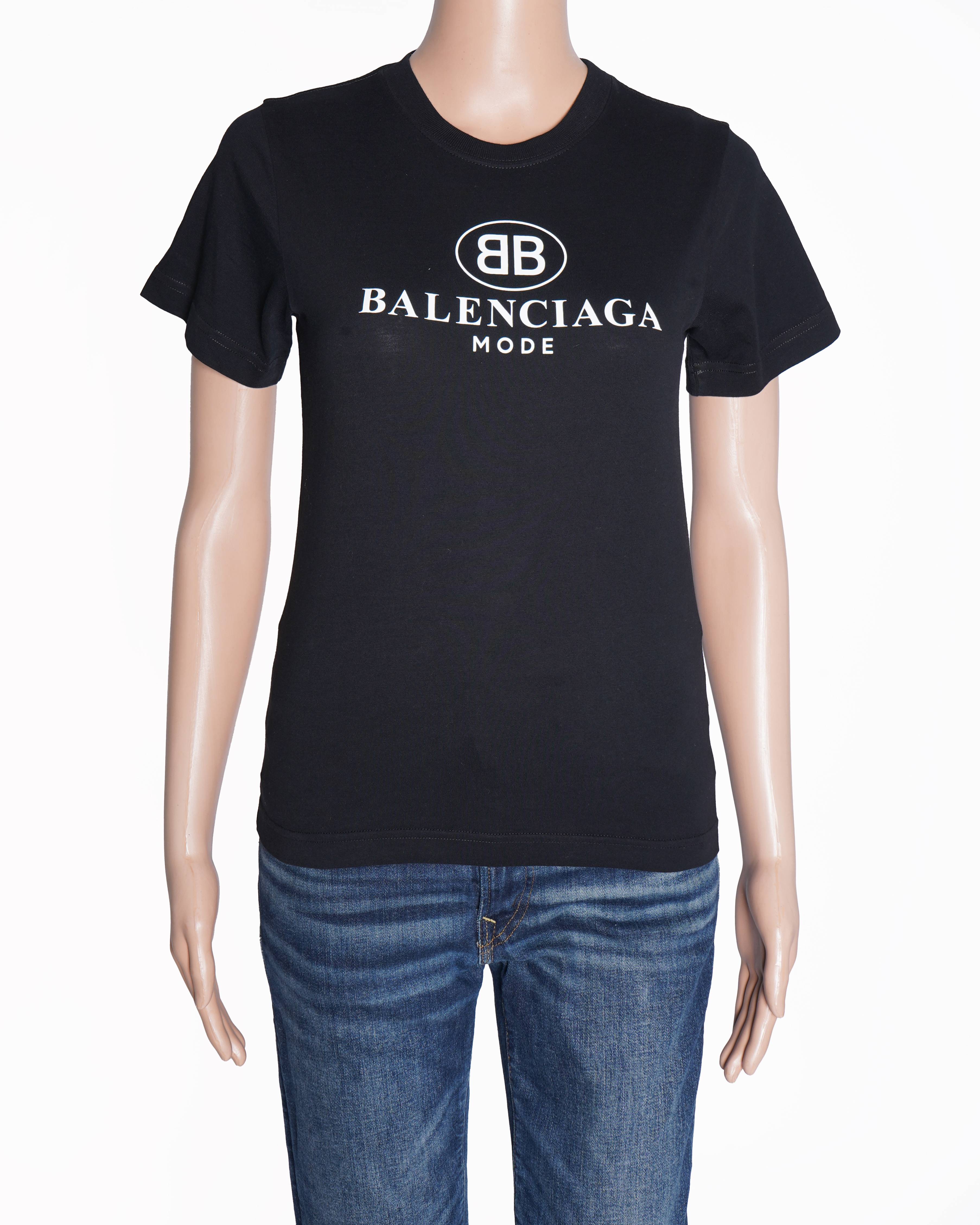 Balenciaga black logo printed tshirt