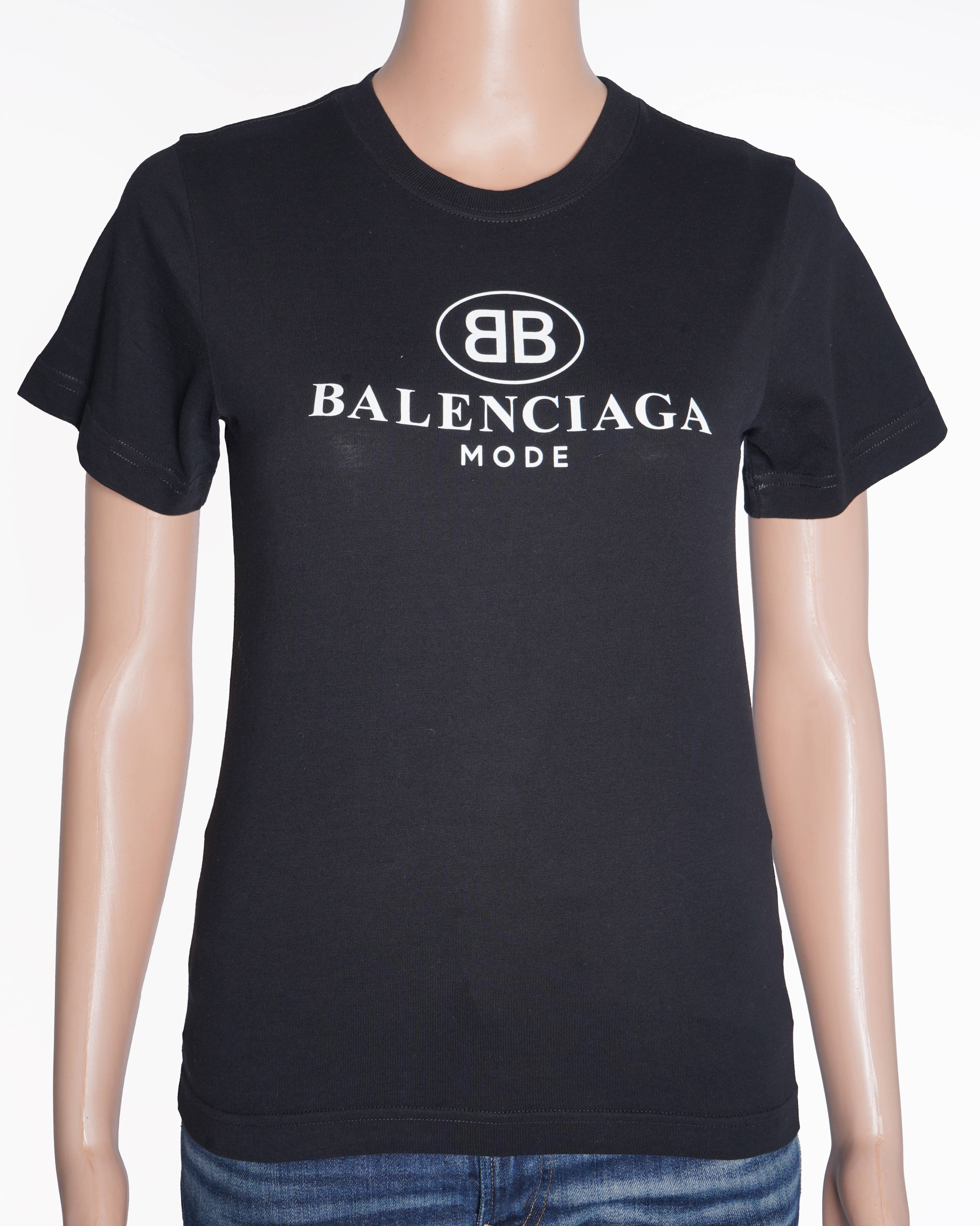 Balenciaga black logo printed tshirt