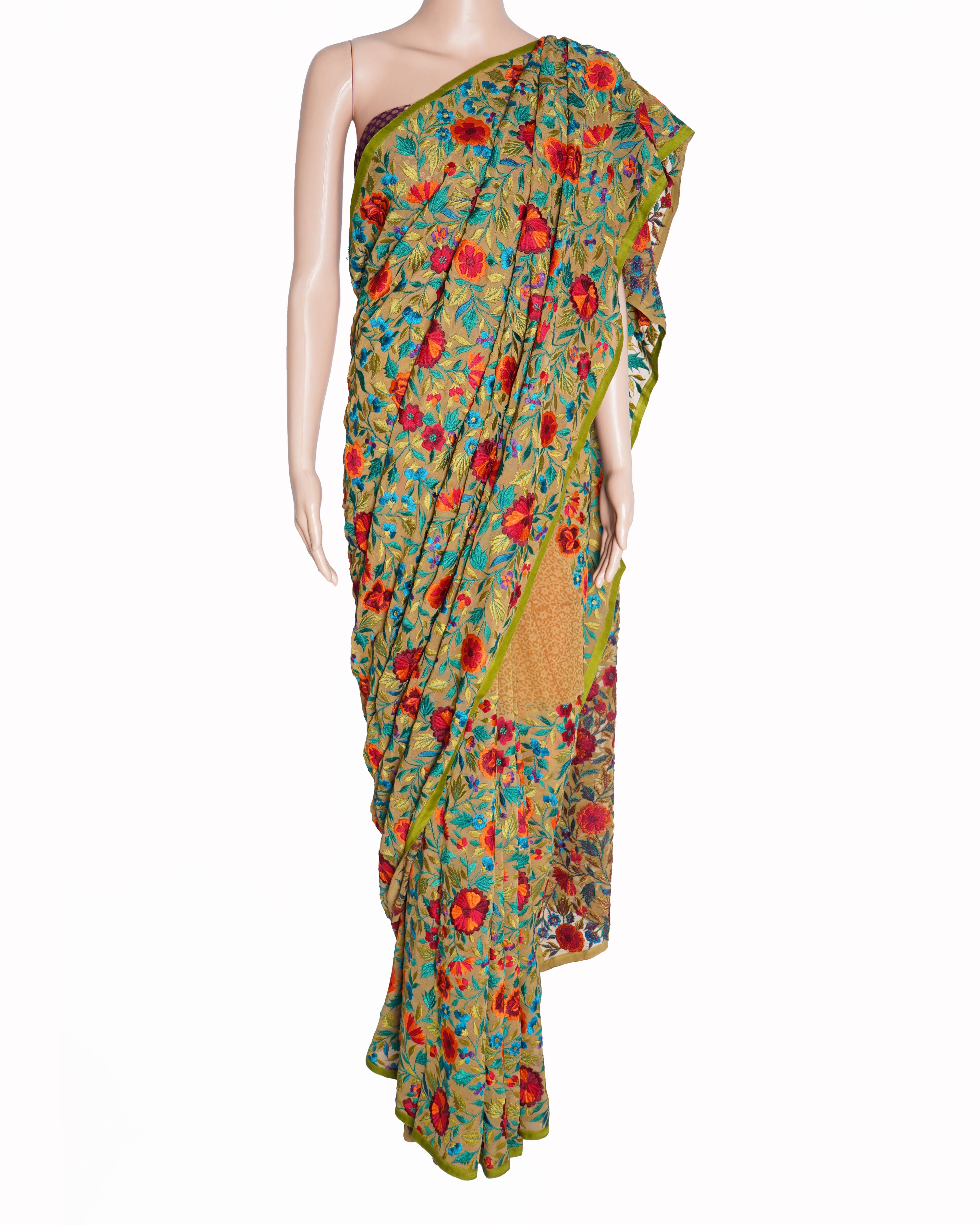 Sabyasachi floral embroidered saree