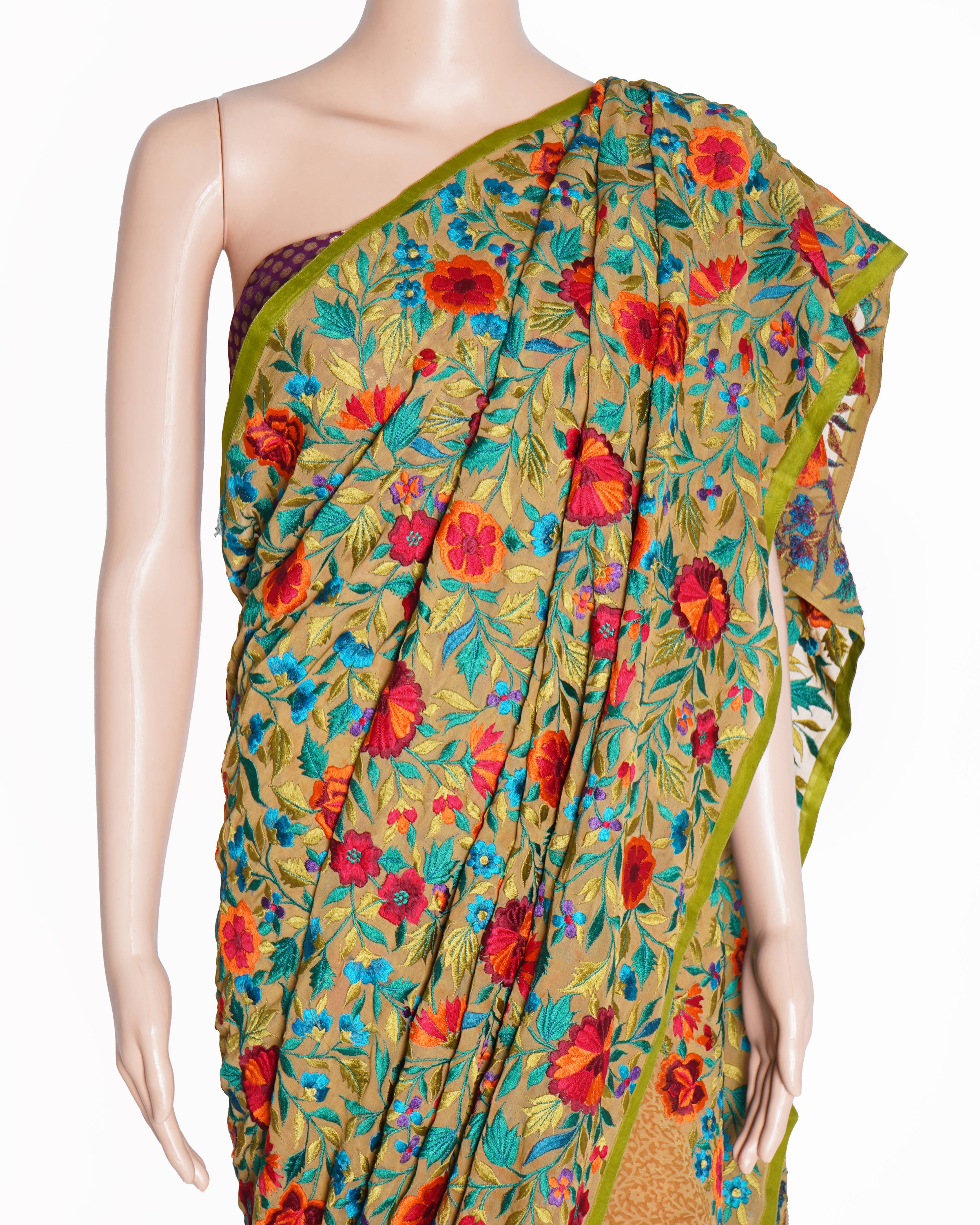 Sabyasachi floral embroidered saree