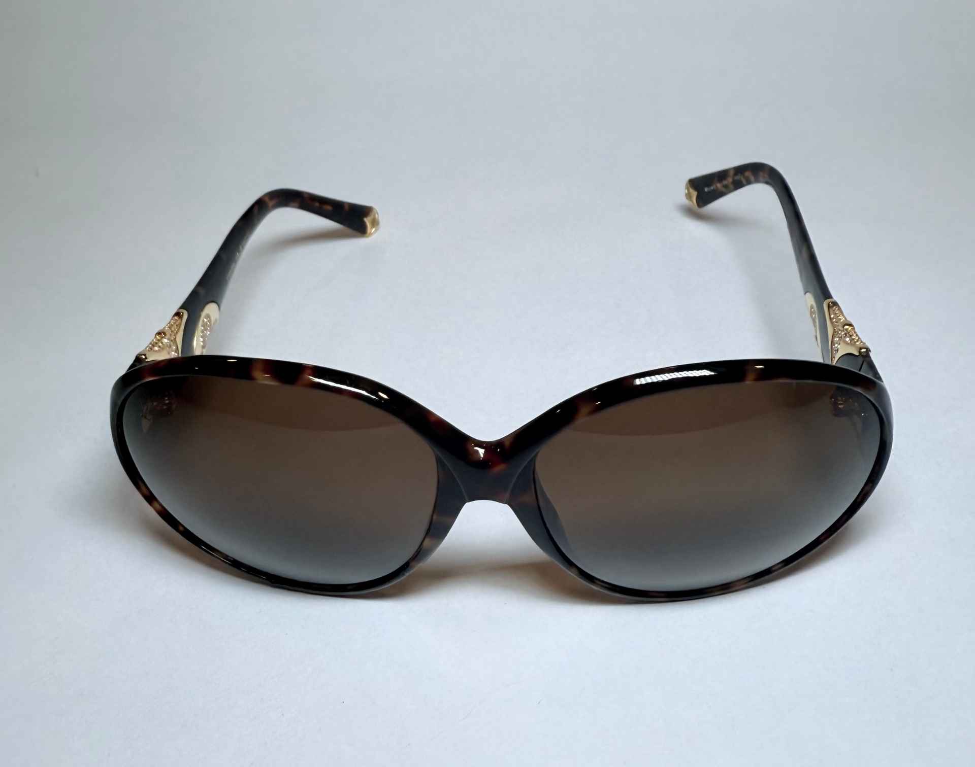 Louis Vuitton Vintage Tortoise Shell Sunglasses with Gold Monogram Detail