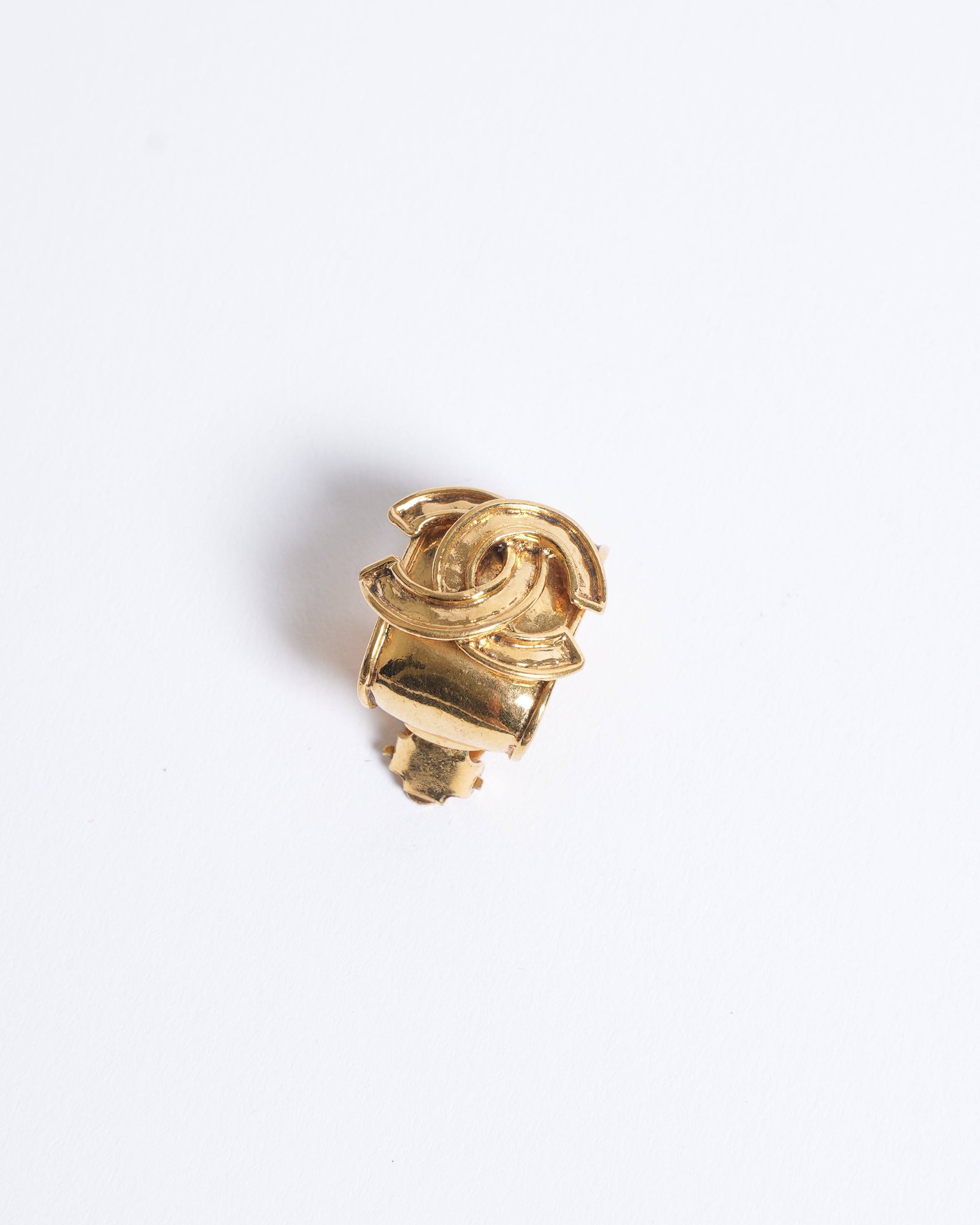 Vintage Chanel 1994 Gold Plated Earrings Made In France