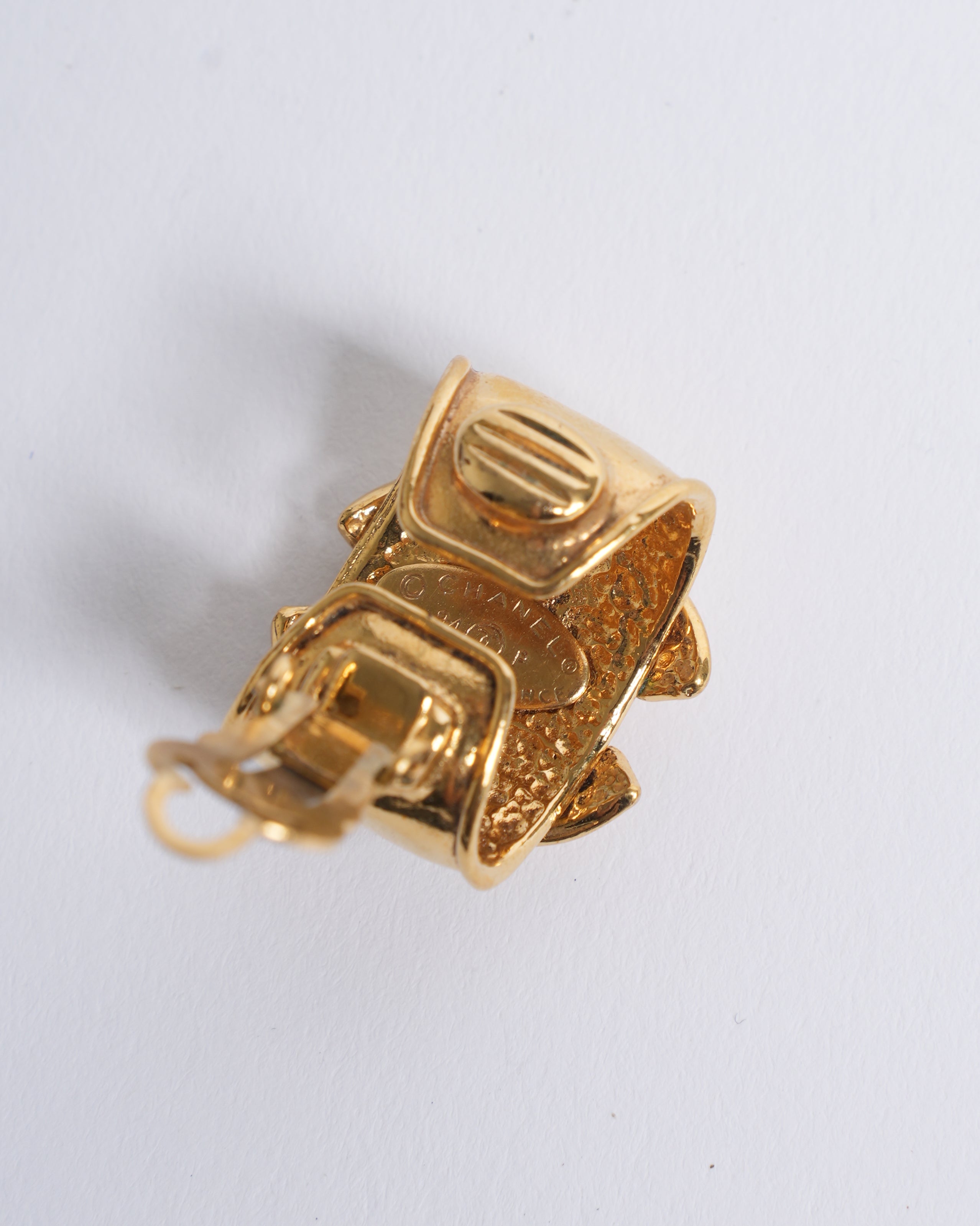 Vintage Chanel 1994 Gold Plated Earrings Made In France