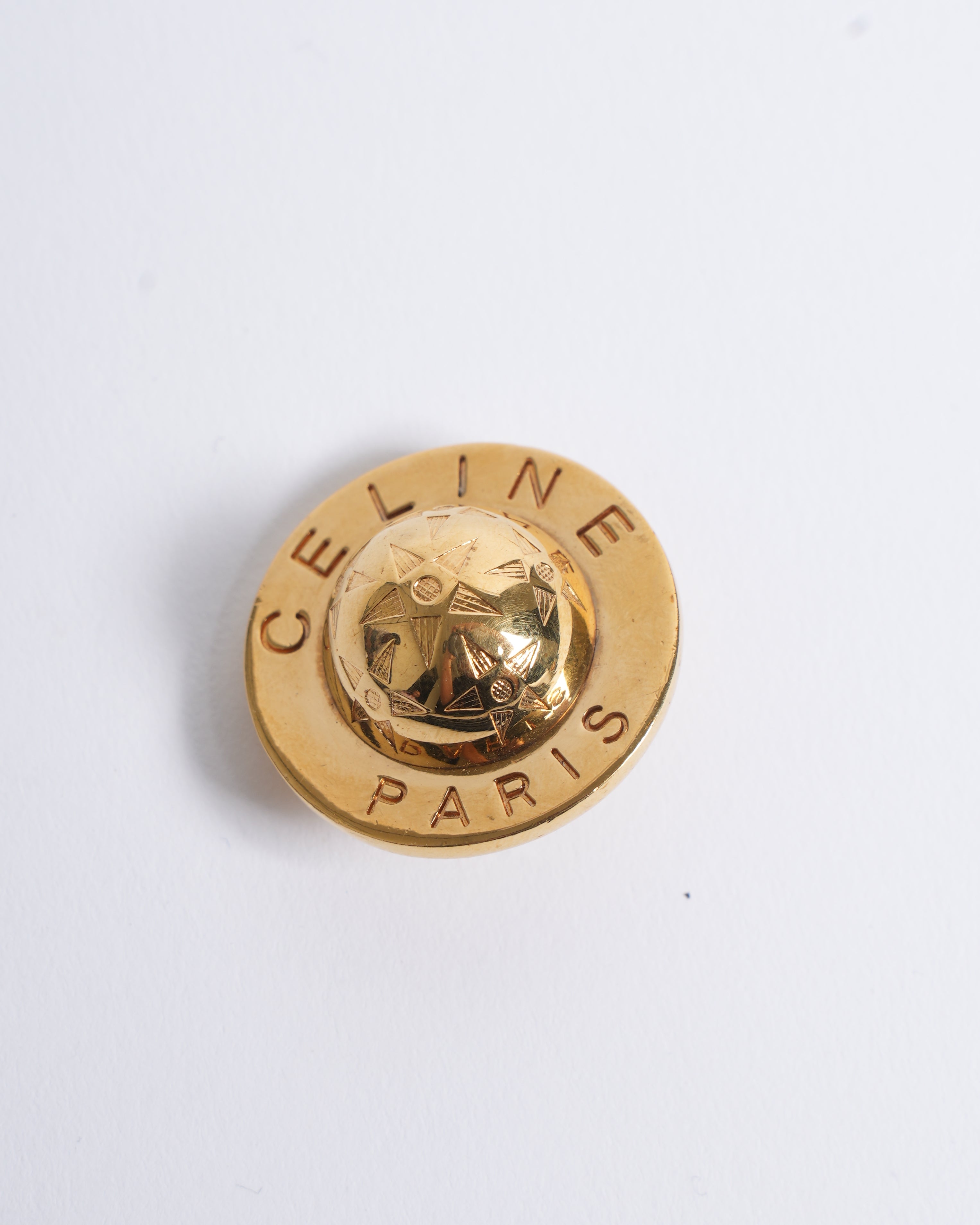 Vintage Celine Made In Paris Gold Plated Earrings