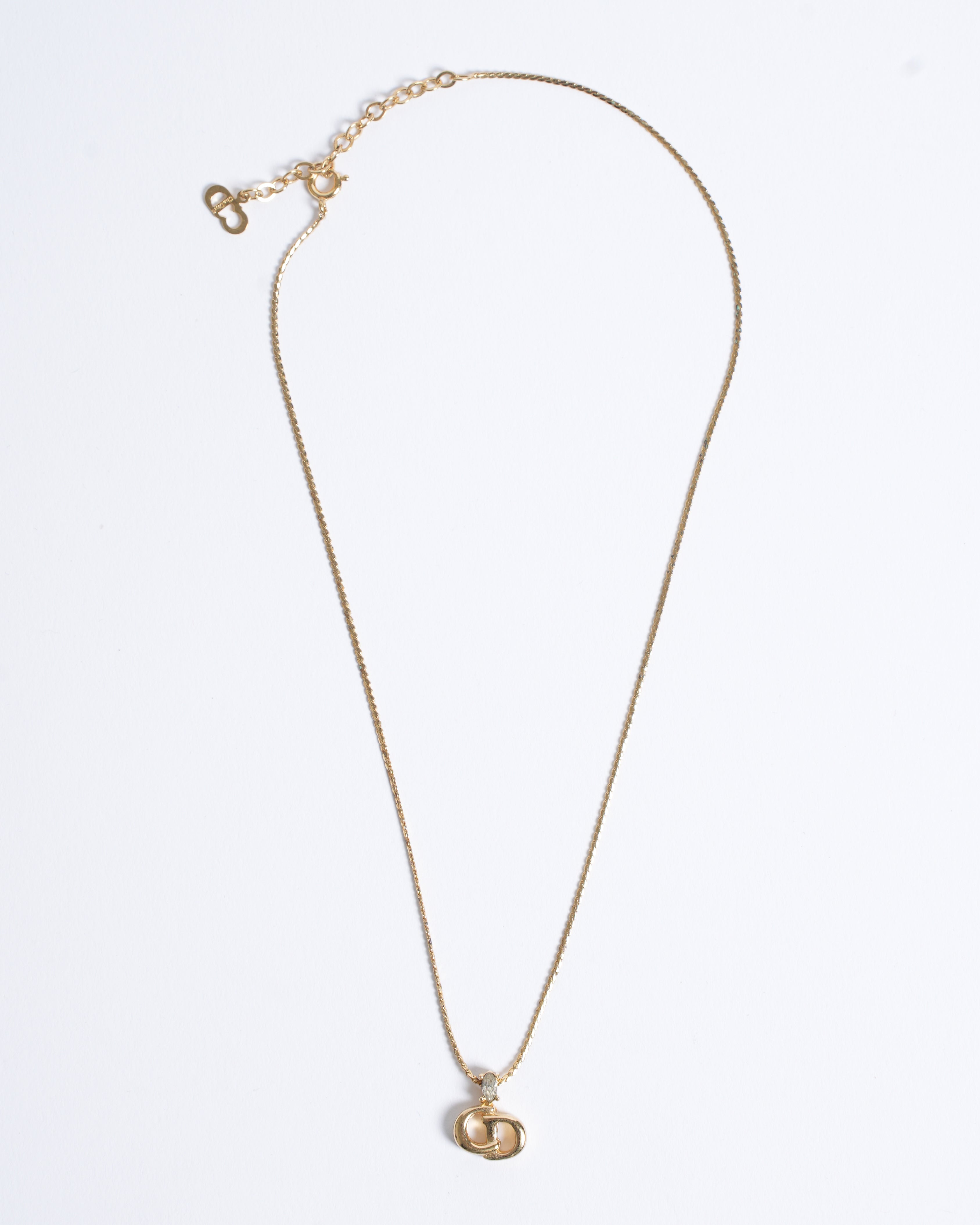 Vintage Dior Made In Germany Gold Plated Necklace