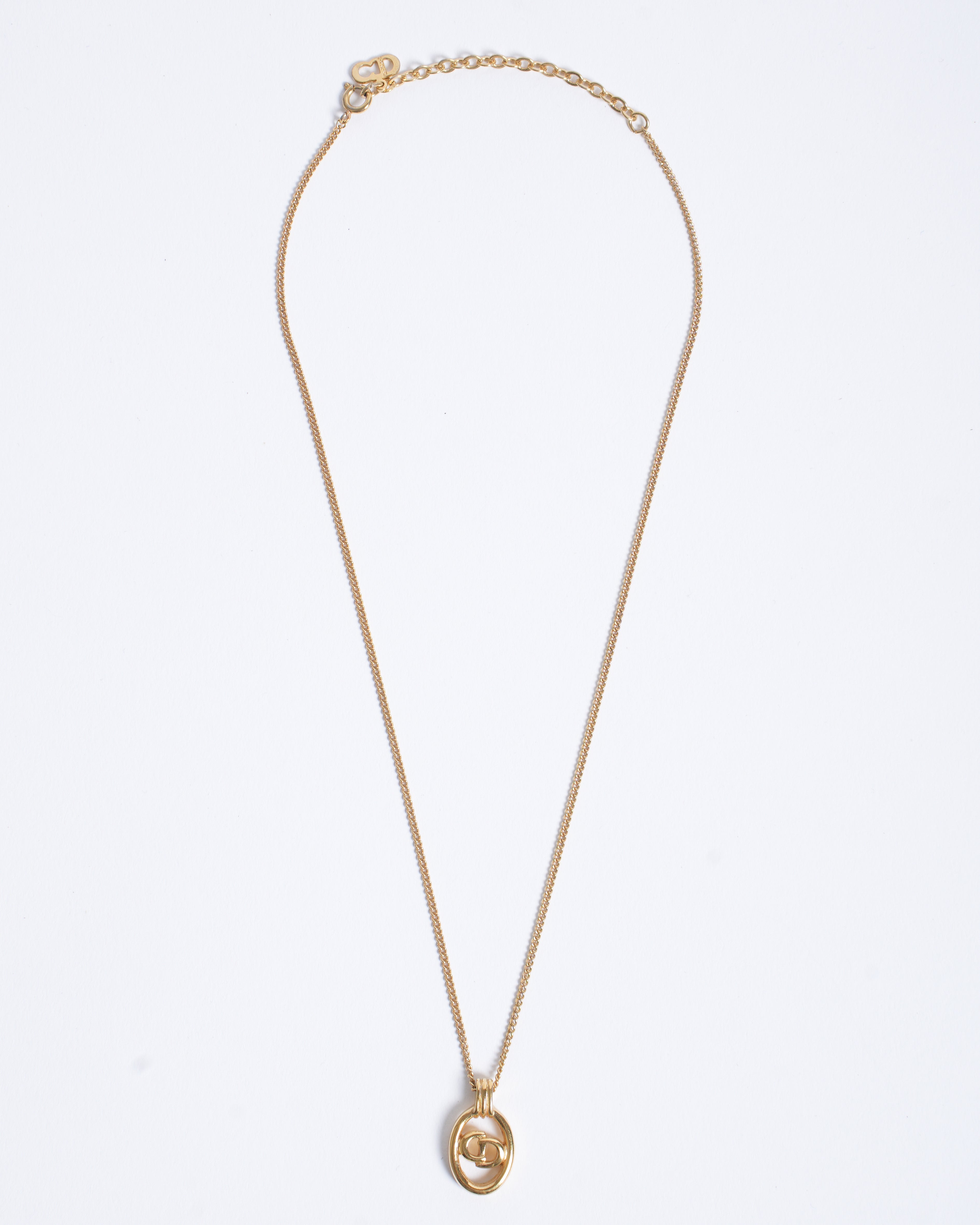 Vintage Christian Dior Gold Plated Pendant Made In Germany