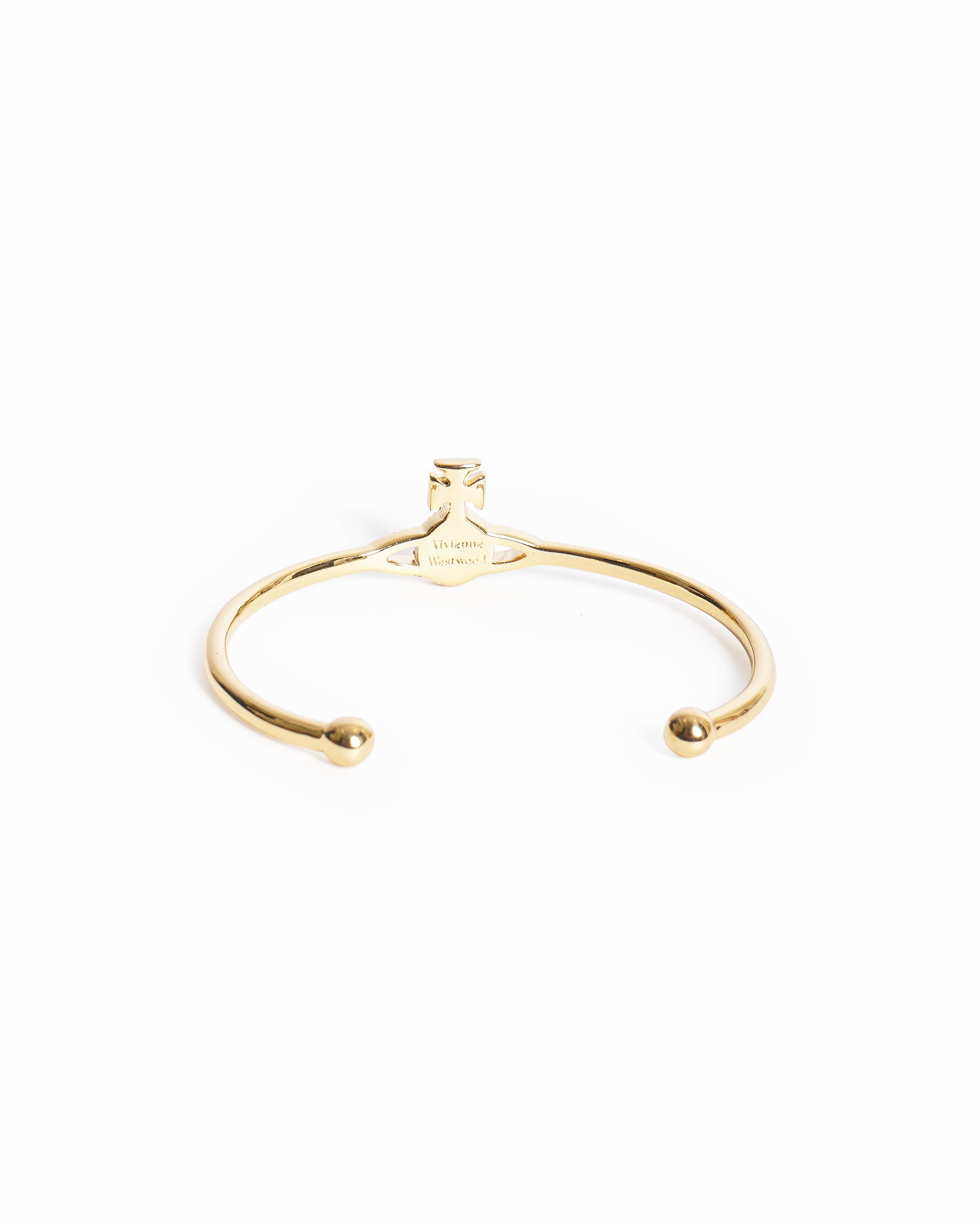 Vivienne Westwood Gold Crystal Grace Open Cuff Bangle