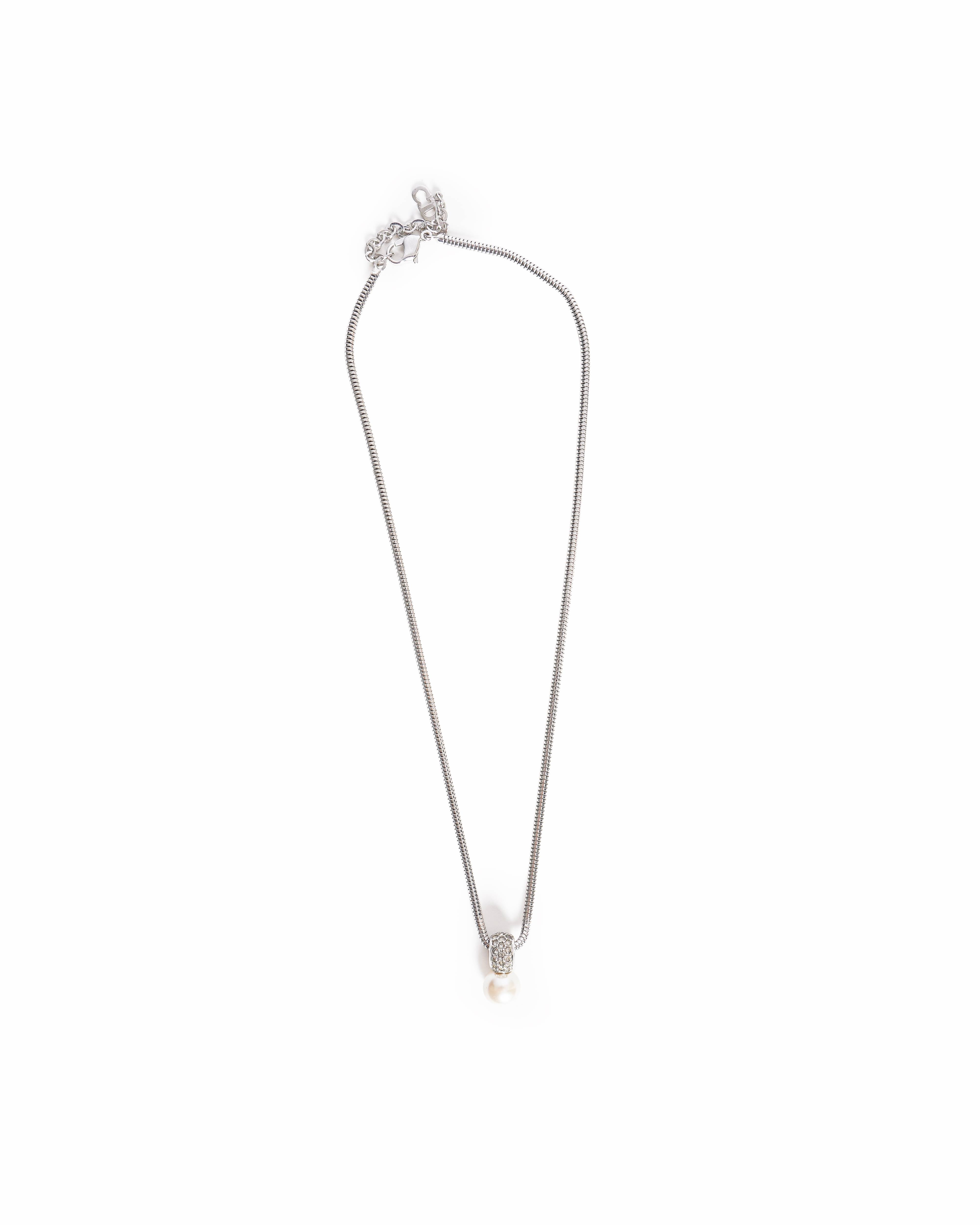 Christian Dior Vintage Faux Pearl & Crystal Pendant, Made In Germany