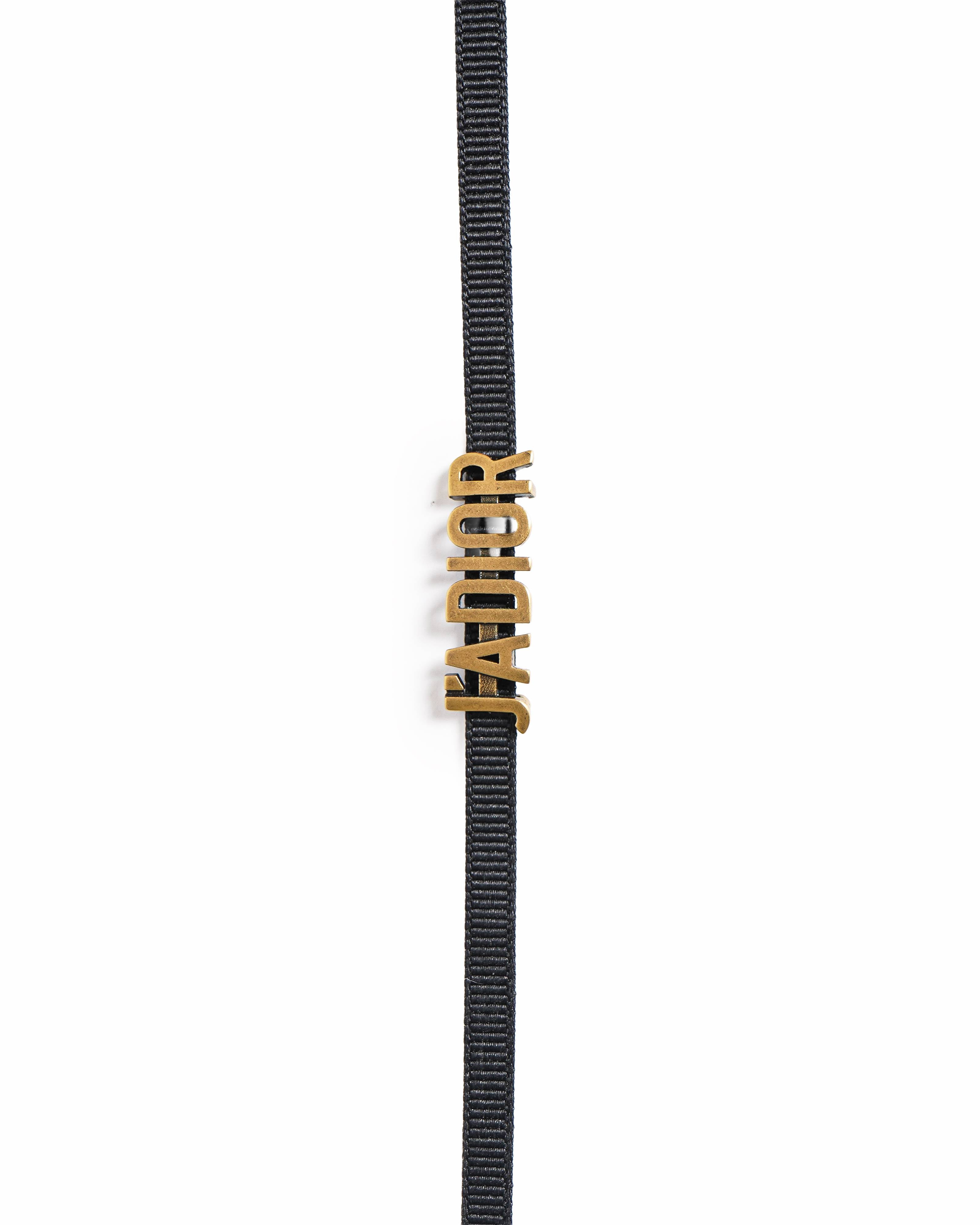 Christian Dior J'Adior Black Grosgrain Ribbon Choker Necklace Made In Germany