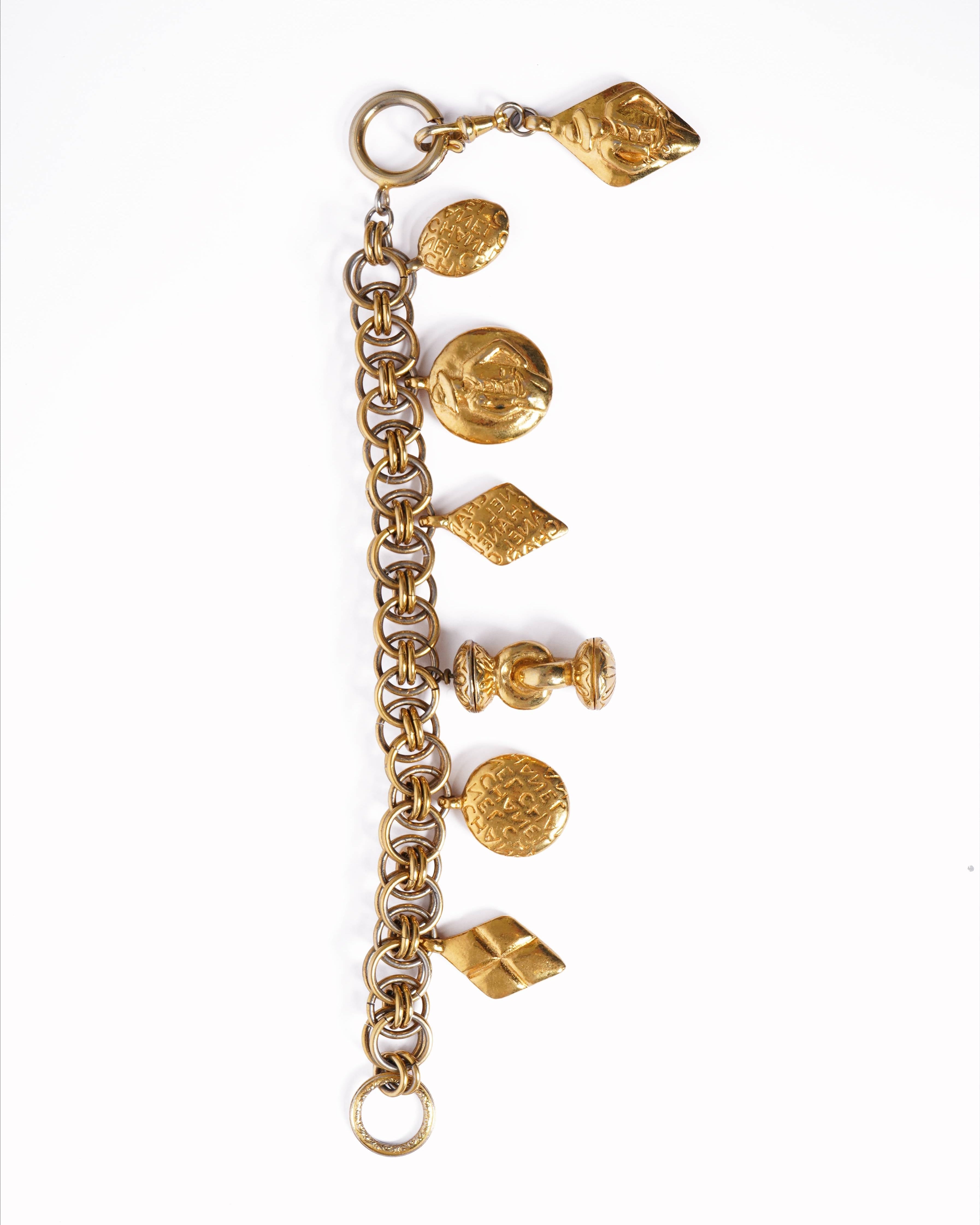 Vintage Chanel 1980's Gold Plated Bracelet Charm Made in France