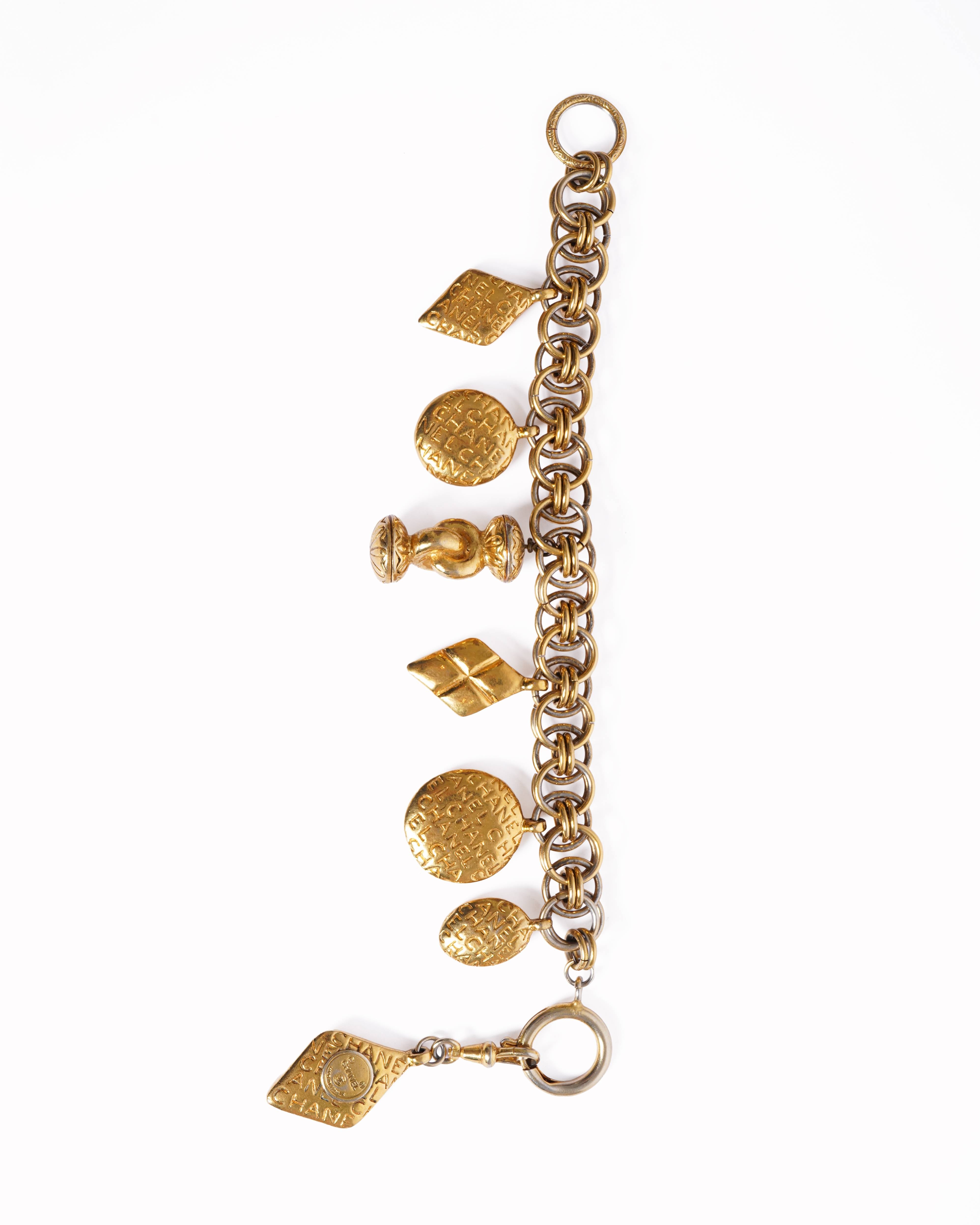 Vintage Chanel 1980's Gold Plated Bracelet Charm Made in France
